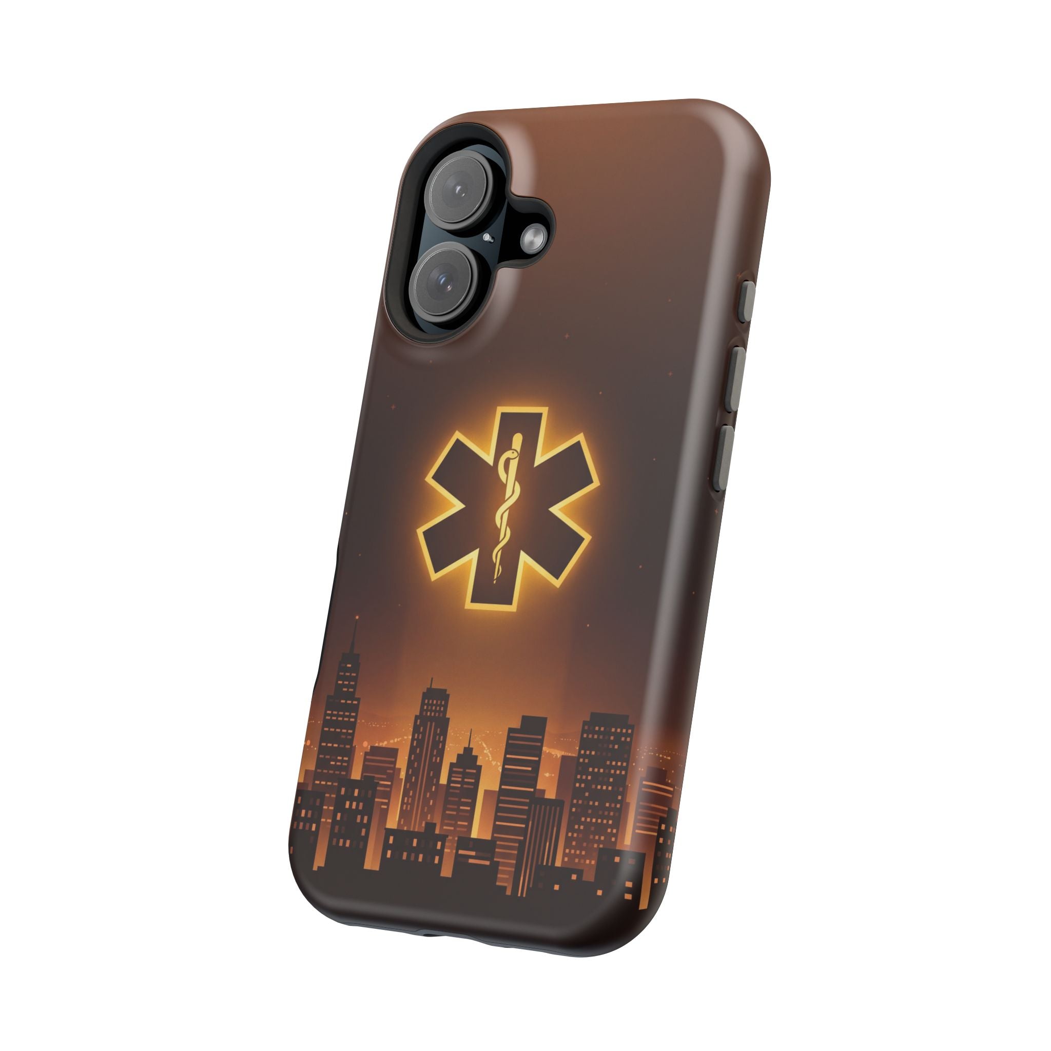 Paramedic/EMT Skyline Phone Case — Magnetic Wireless Charging Cover