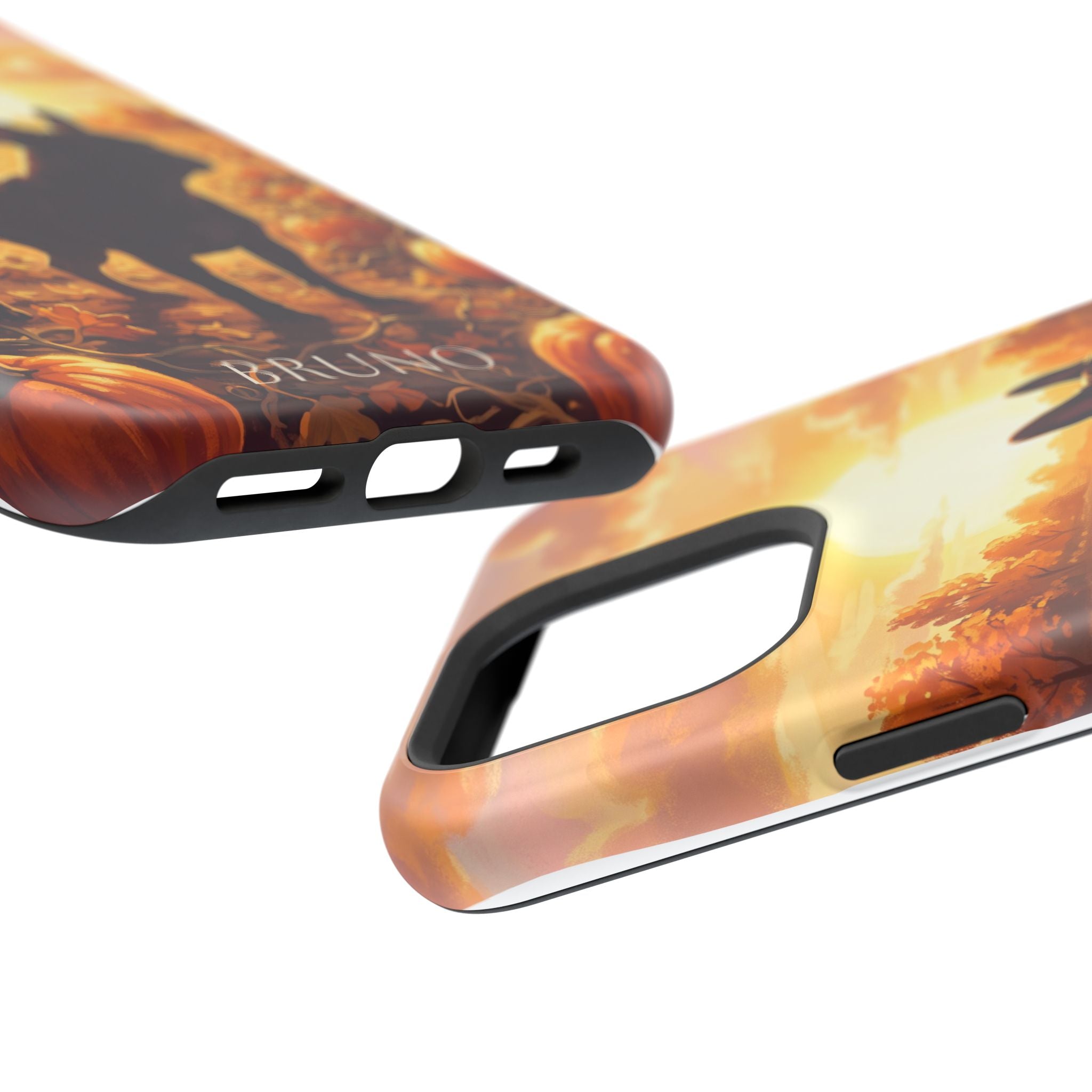 Personalized French Bulldog Pumpkin Patch Phone Case — Wireless Charging Cover