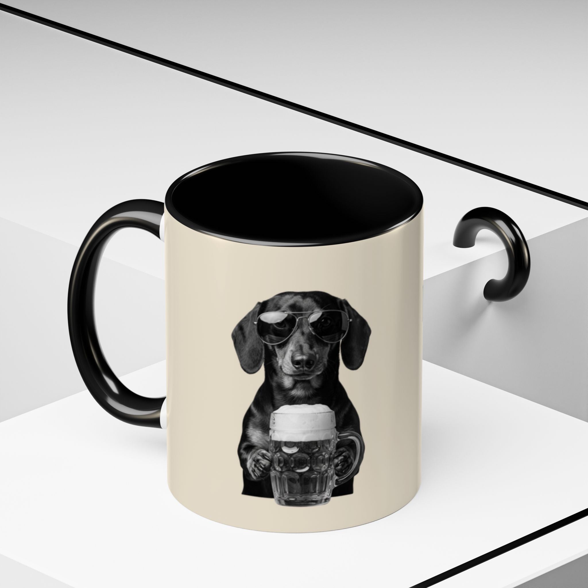 Personalized Dachshund Mug | Custom Name Coffee Mug | Funny Sausage Dog Gift | Beer Lover Dog Mug