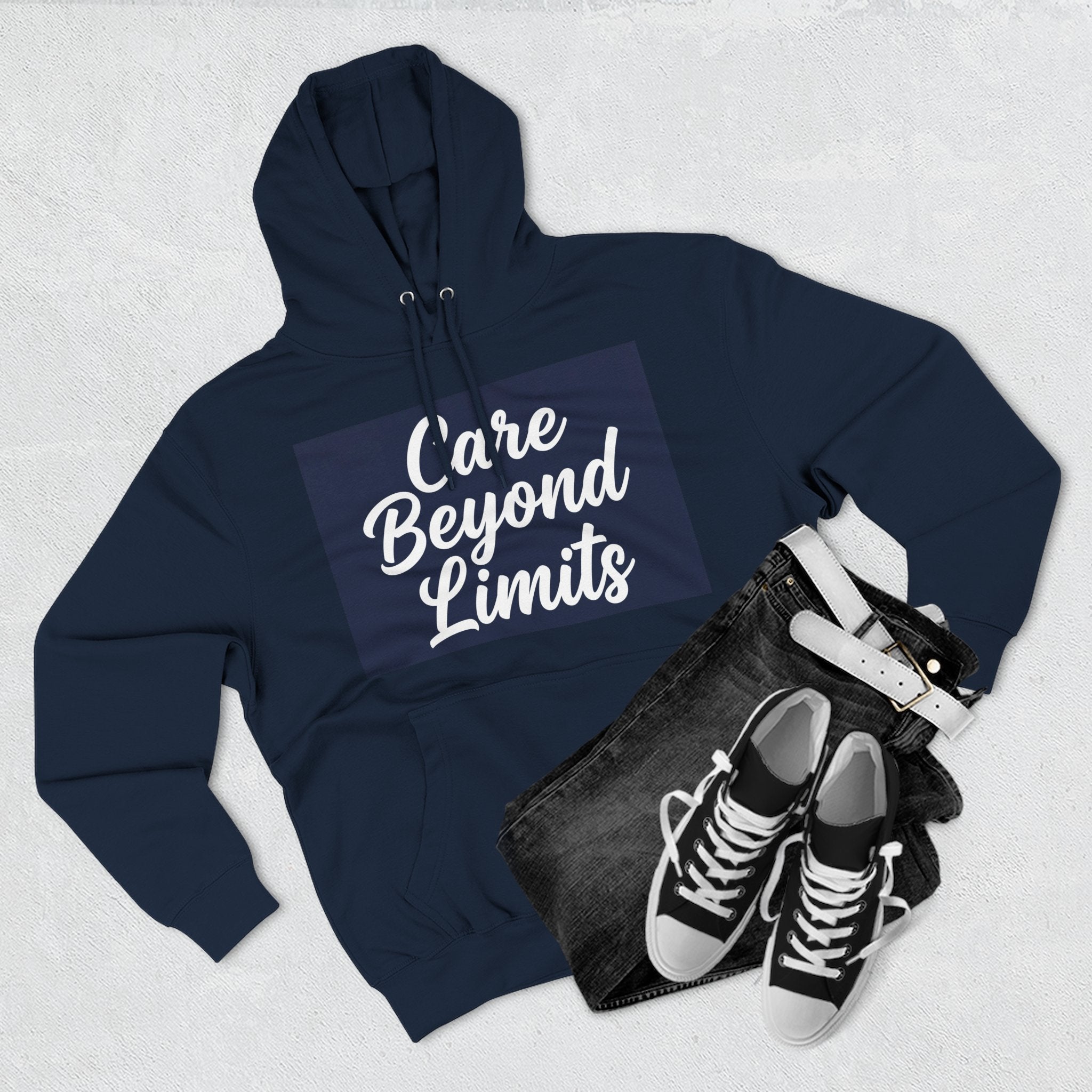 Care beyond limits Nurse Hoodie — Unisex Unisex Pullover for Registered Nurses and Healthworkers