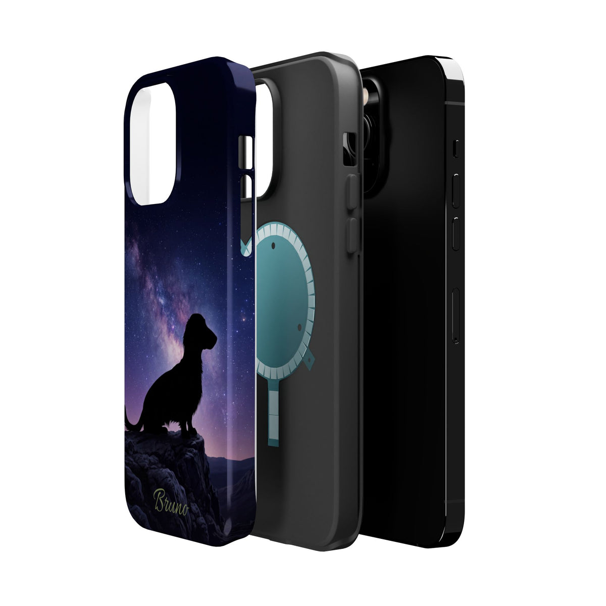 Personalized Dachshund Starry Night Phone Case — Wireless Charging Cover
