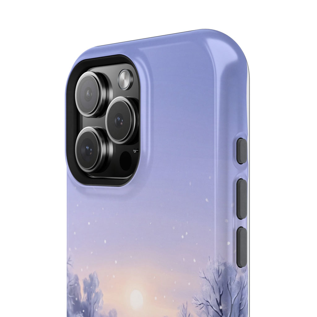 Personalized Dachshund Winter Snow Phone Case — Wireless Charging Cover