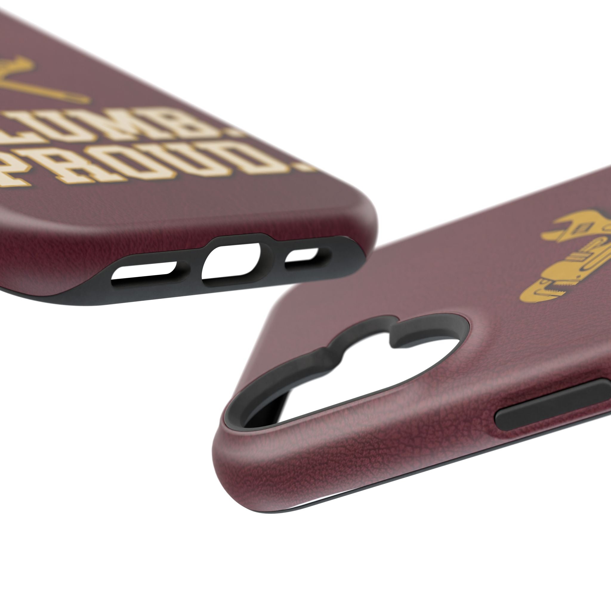 Plumb. Proud. Phone Case — Crossed Wrenches Wireless Charging Cover