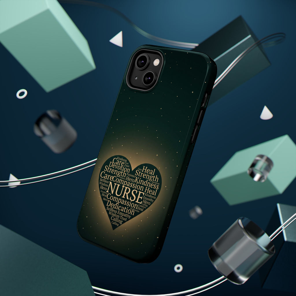 Nurse Heart Word and Art Phone Case — Impact-Resistant Wireless Charging Cover