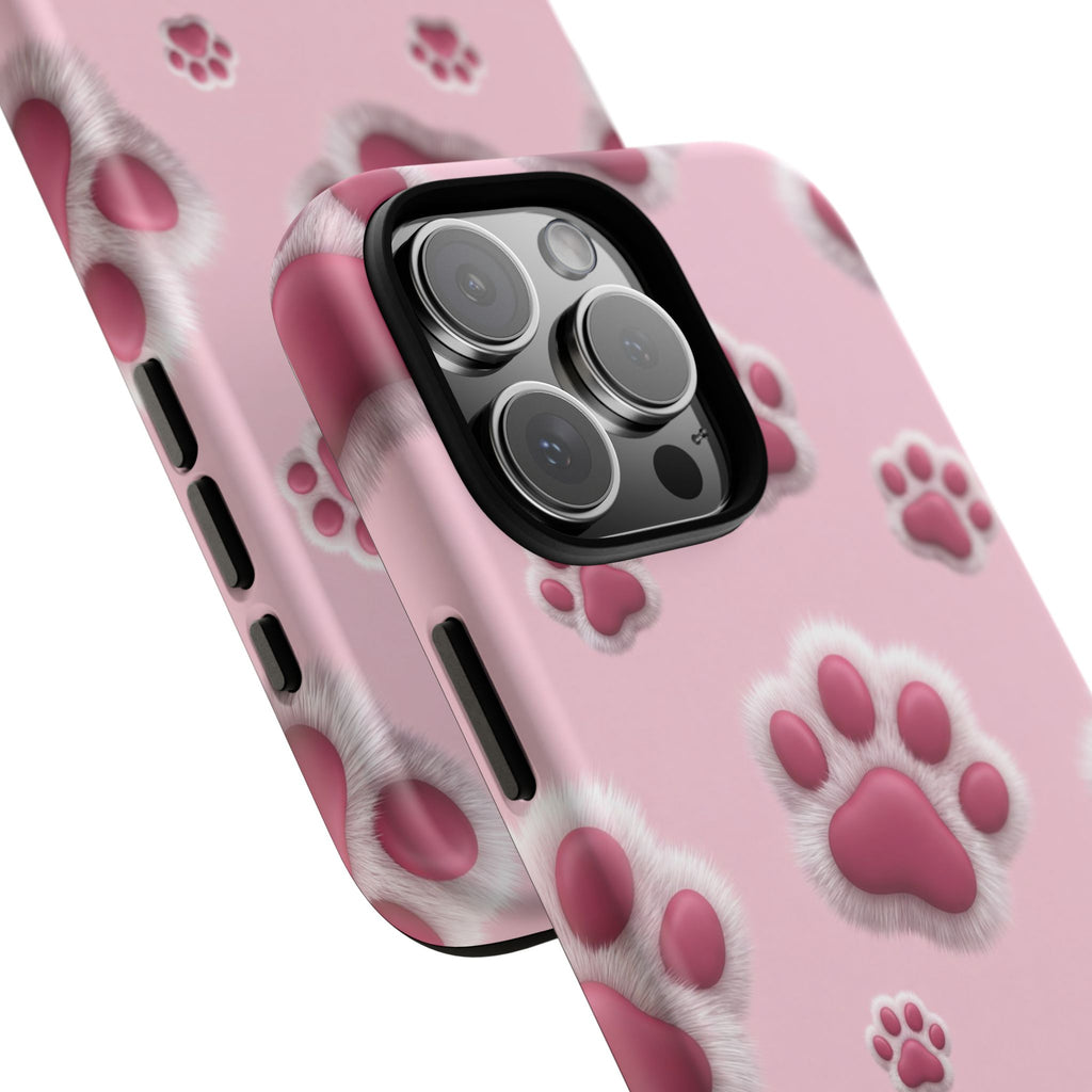 iphone & Samsung - Pink Paws Tough Phone Case — Cute Protective iPhone Cover