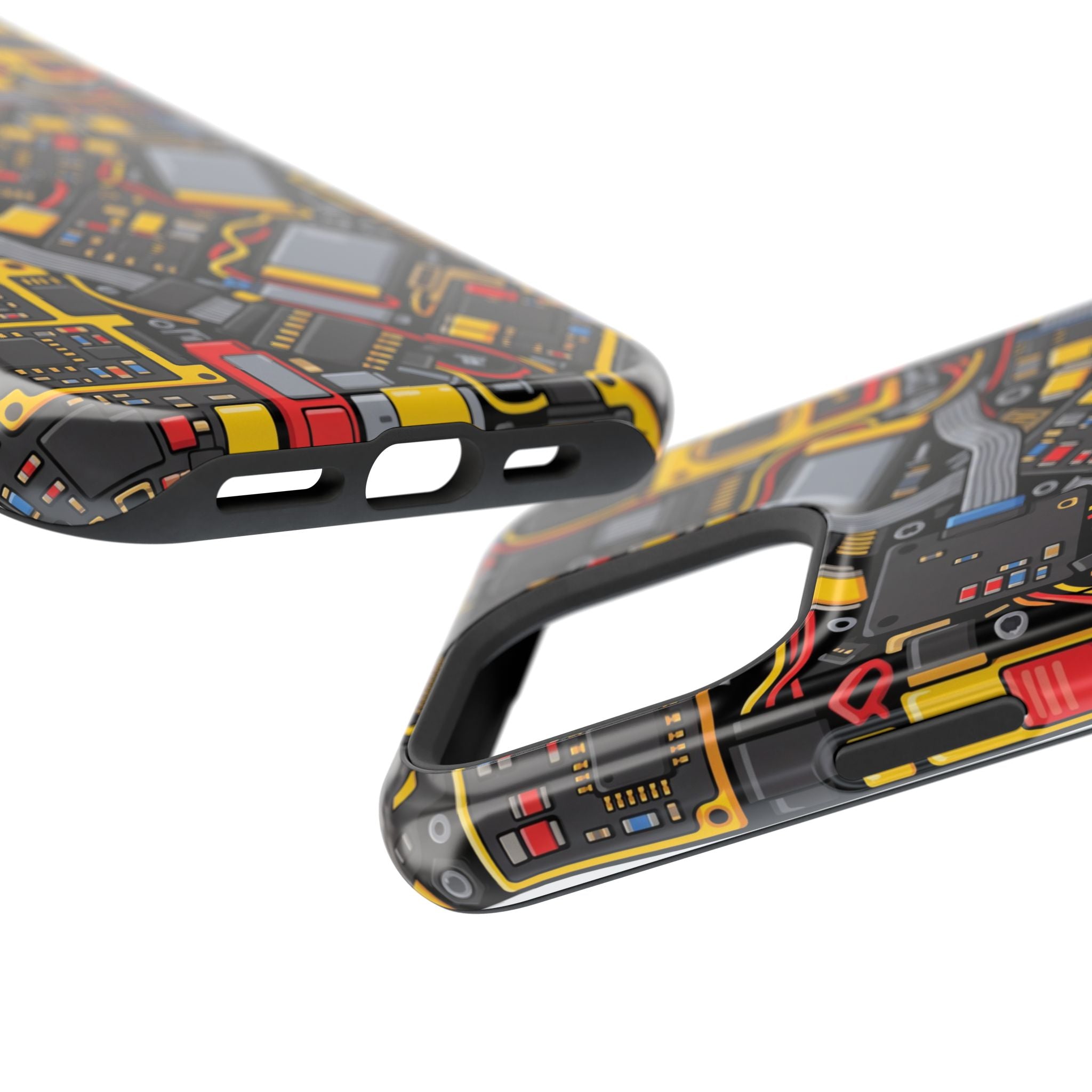 Voltage Board Phone Case — Yellow Circuit Wireless Charging Cover
