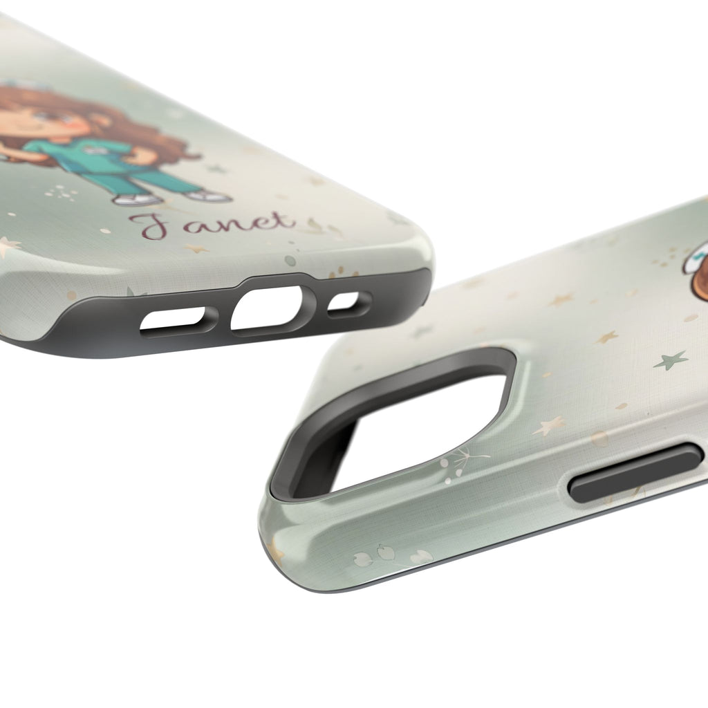 Personalized Nurse with Syringe Phone Case — Wireless Charging Cover