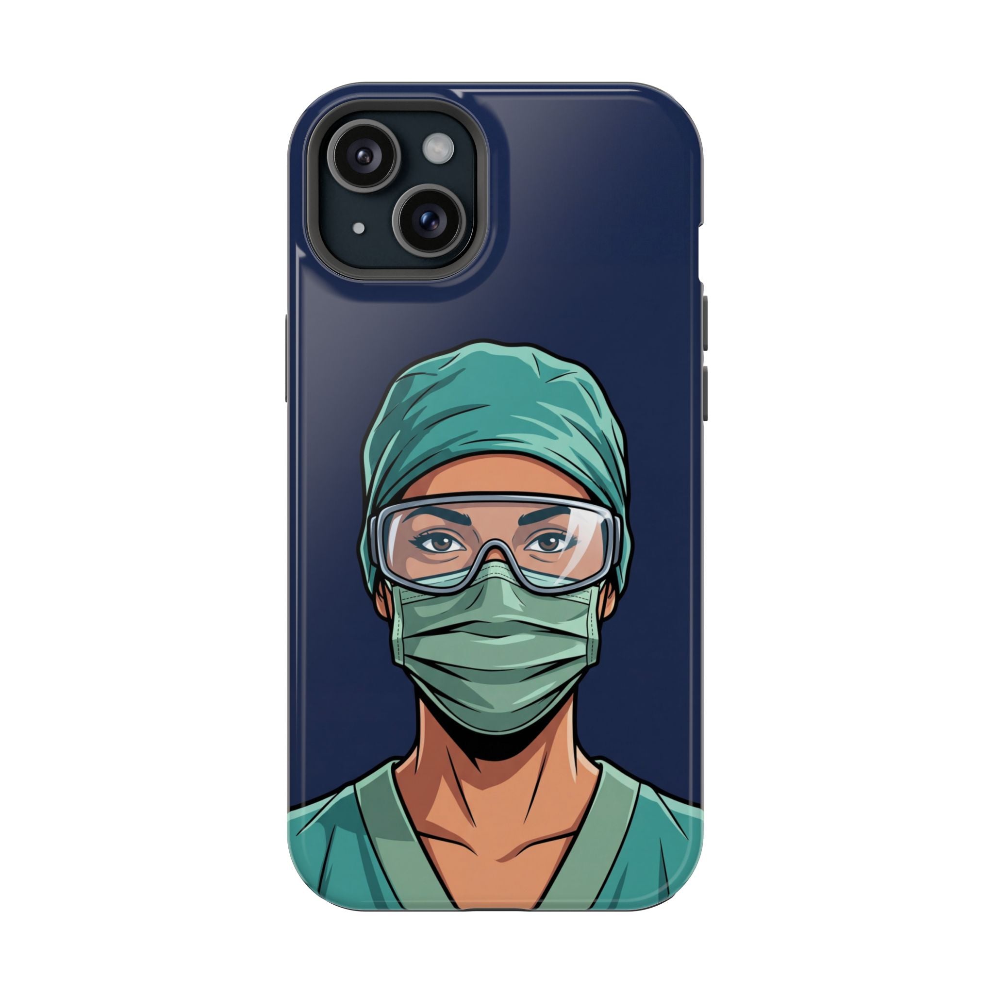 Bold Nurse Portrait Phone Case — Magnetic Wireless Charging Cover