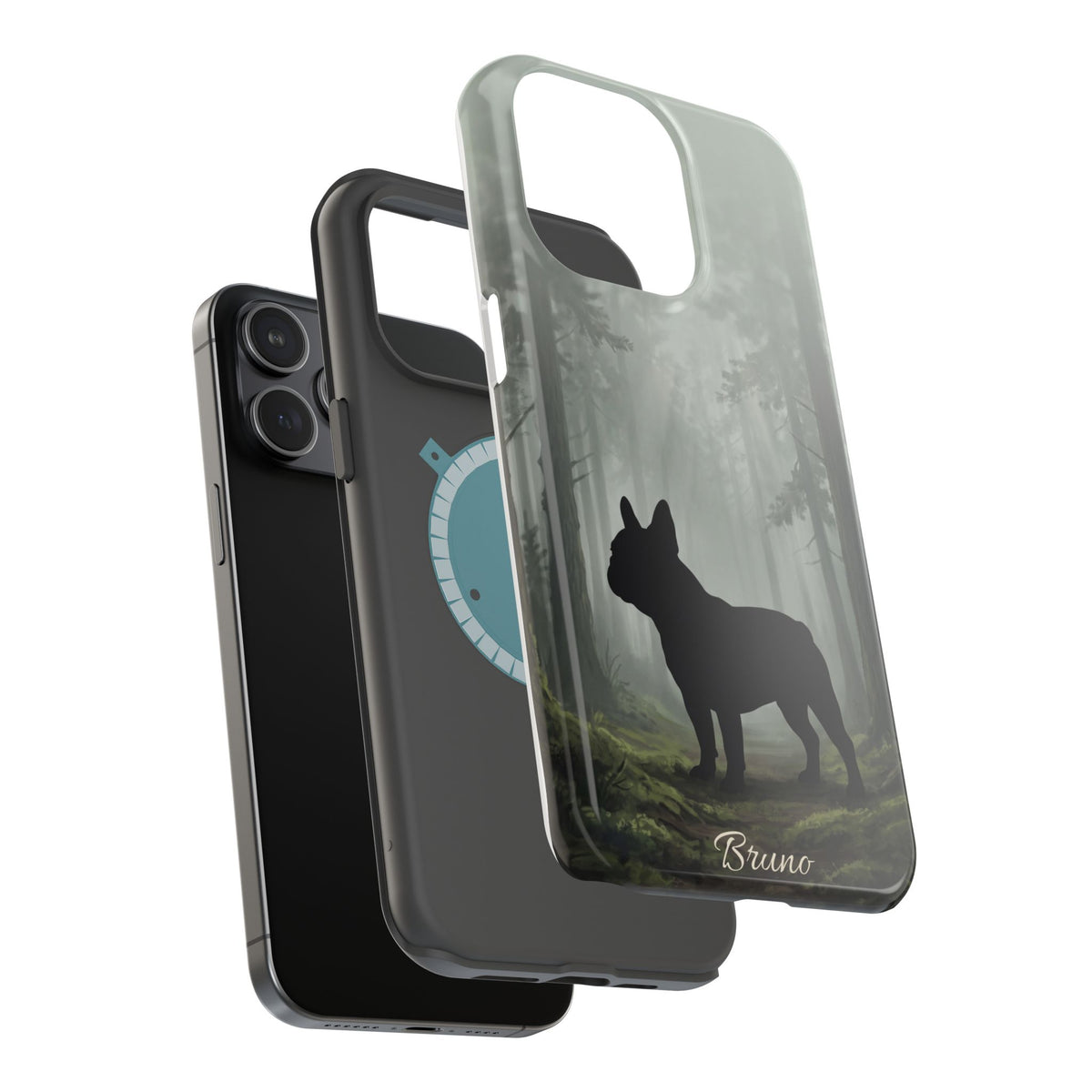 Personalized French Bulldog Misty Forest Phone Case — Wireless Charging Cover
