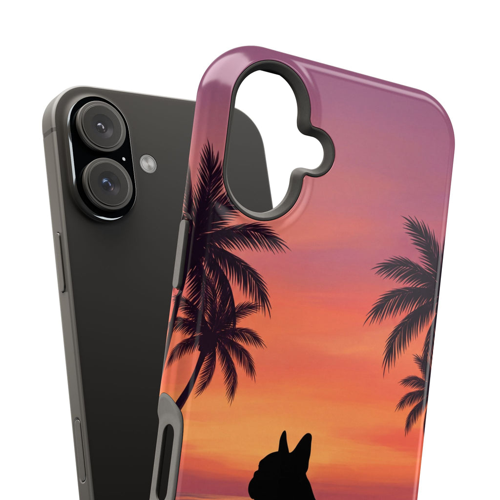 Personalized French Bulldog Tropical Beach Phone Case — Wireless Charging Cover