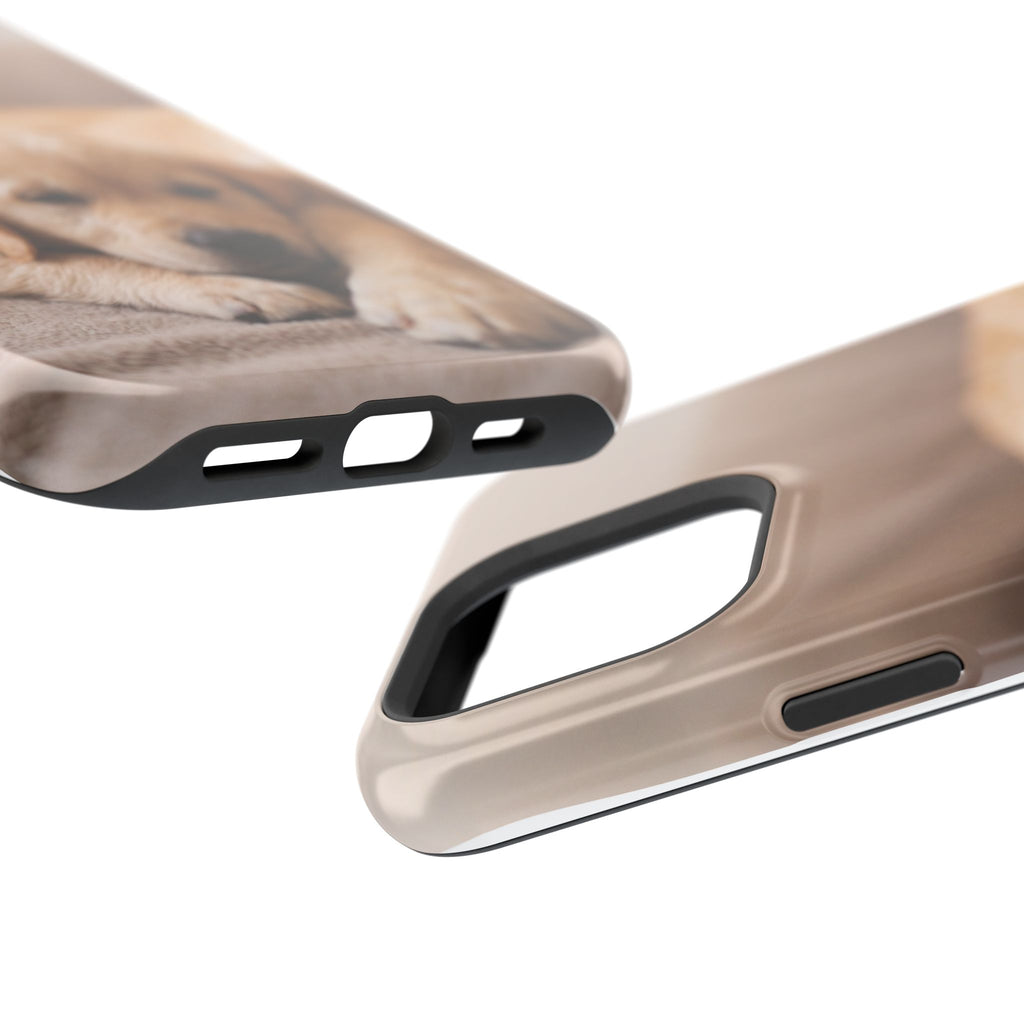 Golden Retriever Puppy Phone Case — Impact-Resistant Wireless Charging Cover