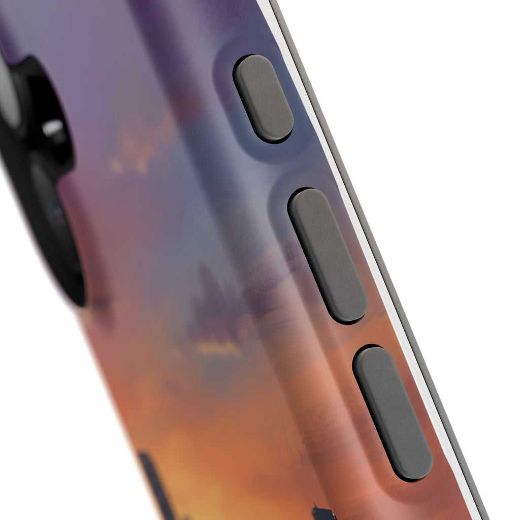 Personalized Golden Retriever City Skyline Phone Case — Wireless Charging Cover