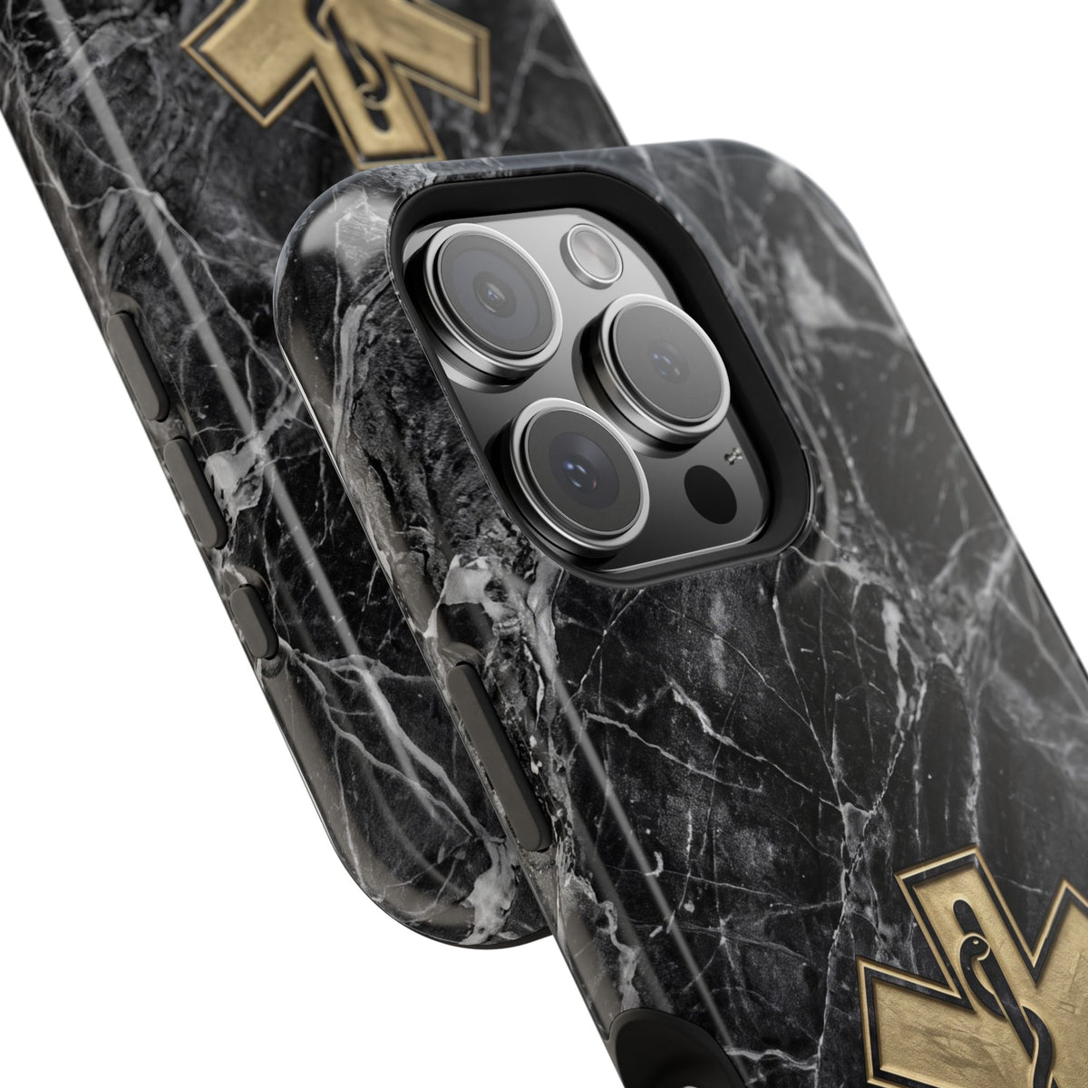 Paramedic/EMT Marble Phone Case — Magnetic Wireless Charging Cover