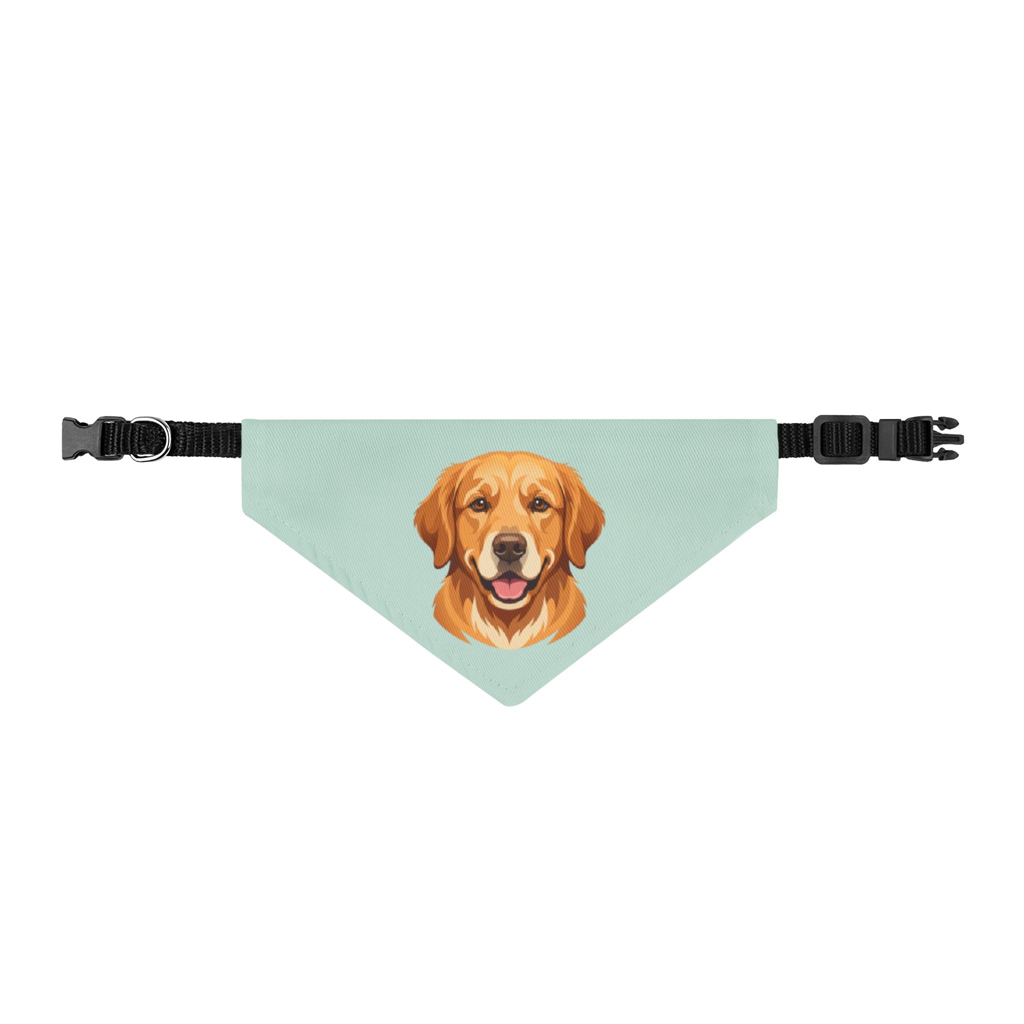 Mint Green Golden Retriever Bandana | Cute Goldie Dog Bandana | Pet Lover Gift