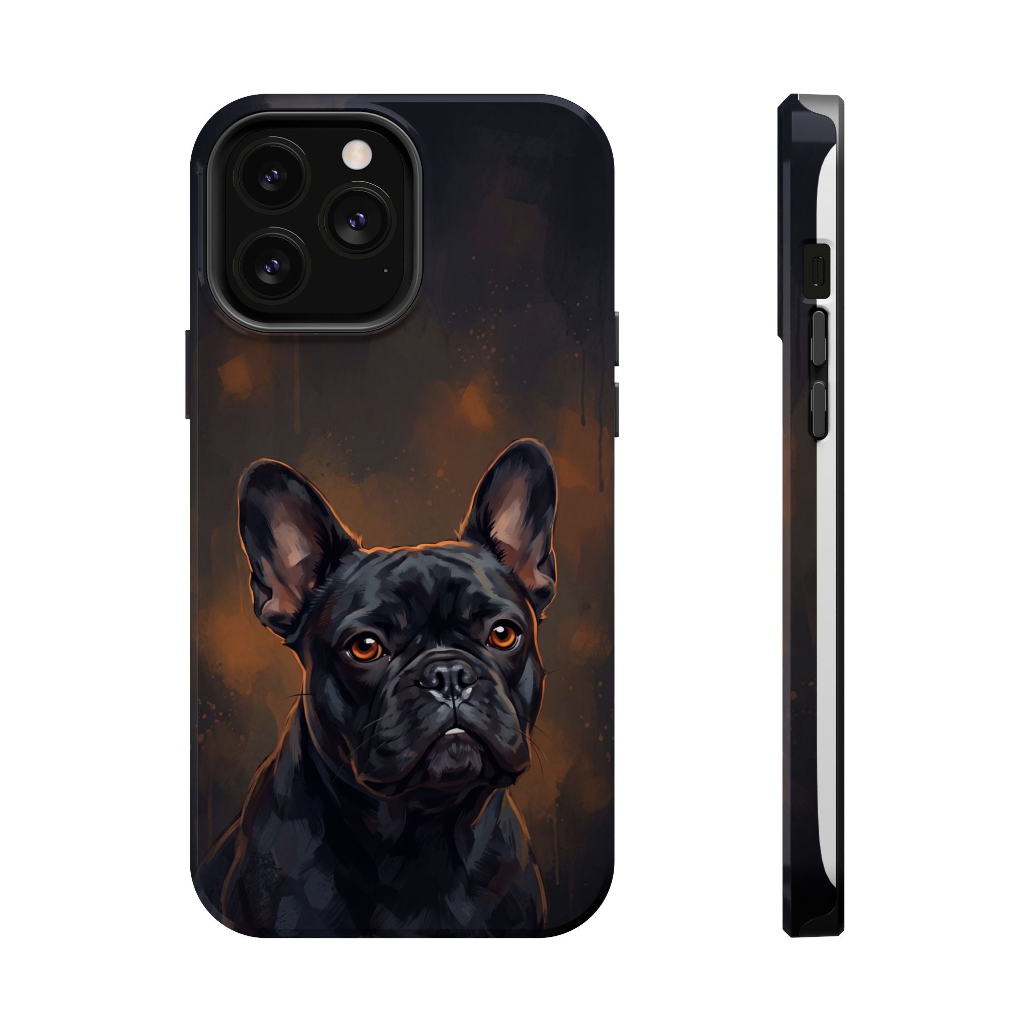 French Bulldog Portrait Phone Case — Impact-Resistant Wireless Charging Cover