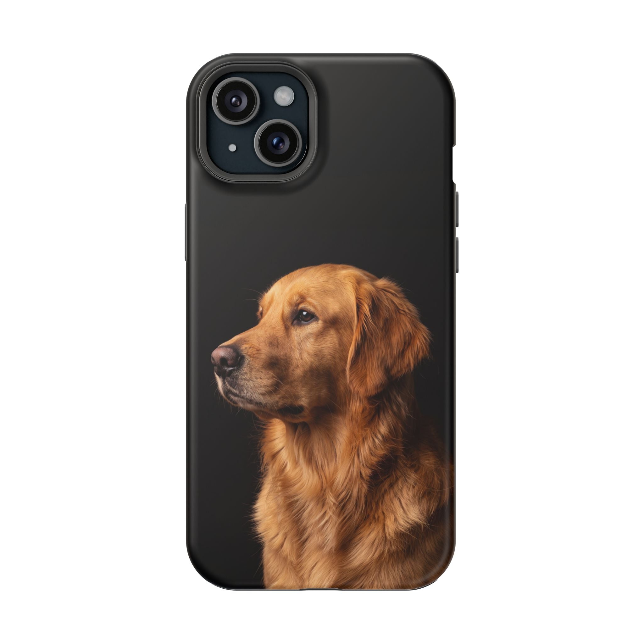 Golden Retriever Portrait Phone Case — Impact-Resistant Wireless Charging Cover