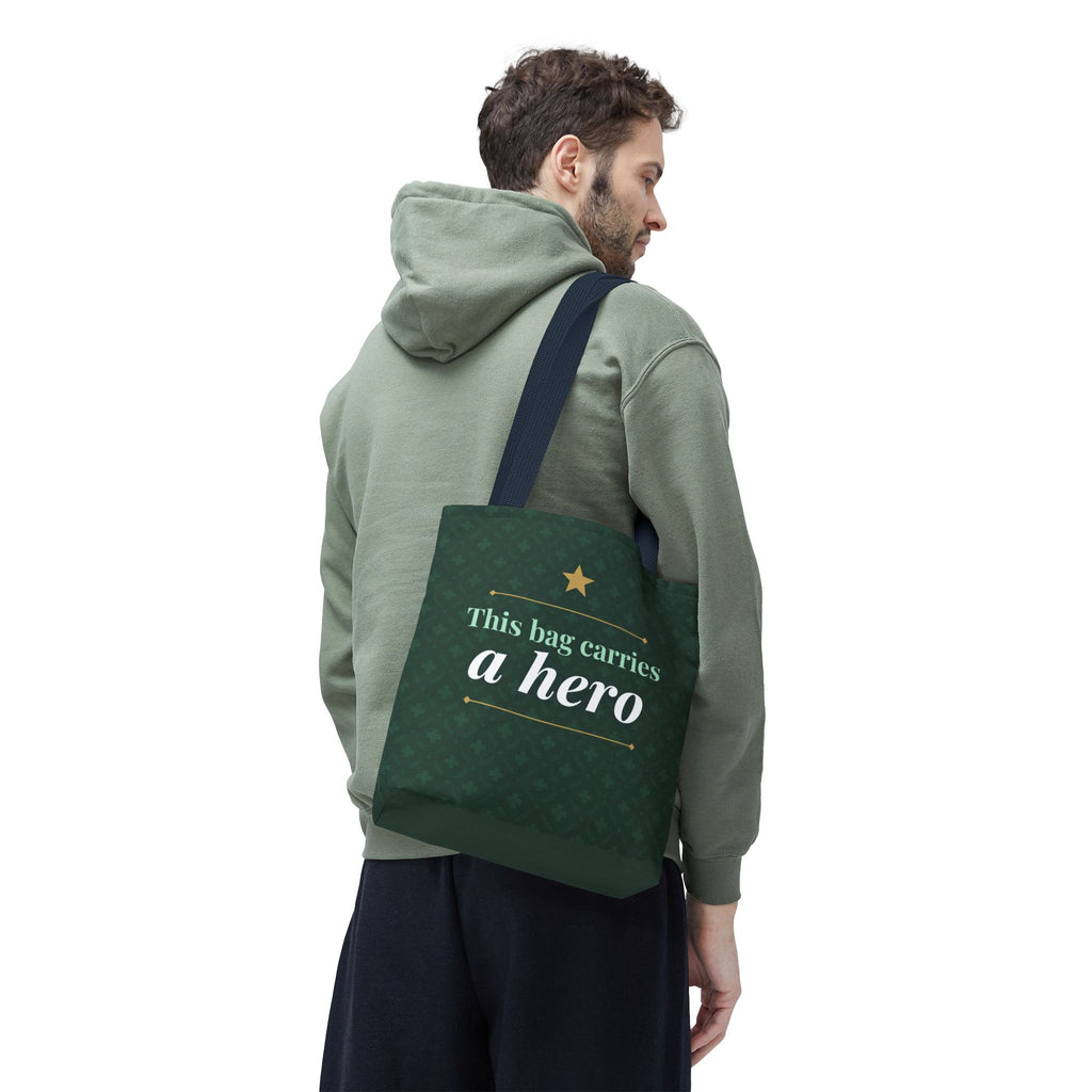 This Bag Carries a Hero Tote | Nurse Gift Tote Bag | Essential Worker Appreciation Gift | Premium Polyester Carry-All