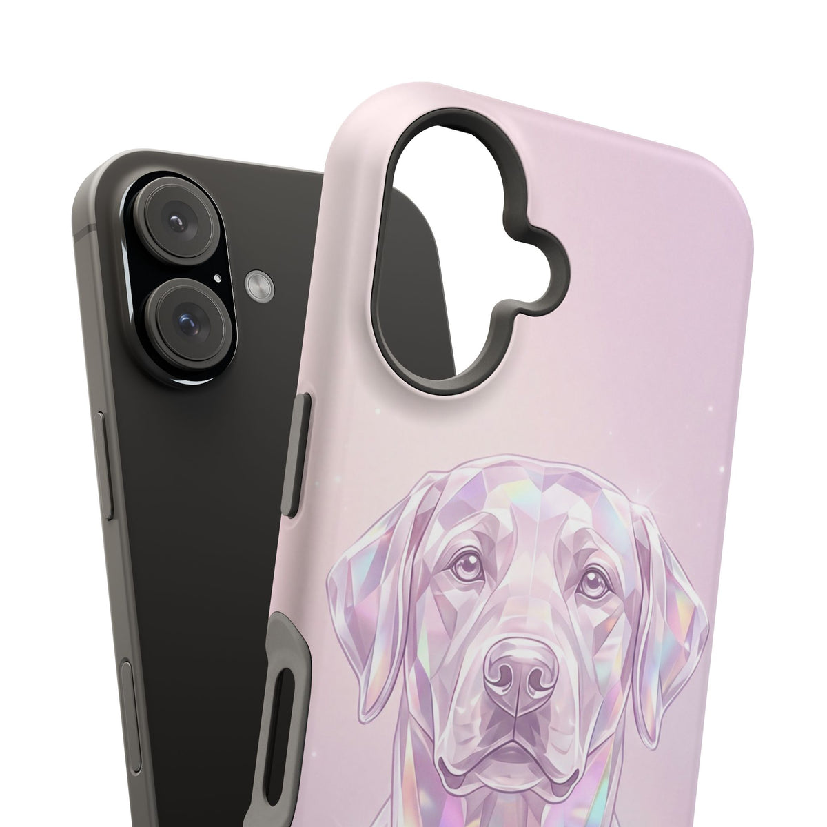 Personalized Crystal Prism Labrador Phone Case — Tough Magnetic Case with Wireless Charging