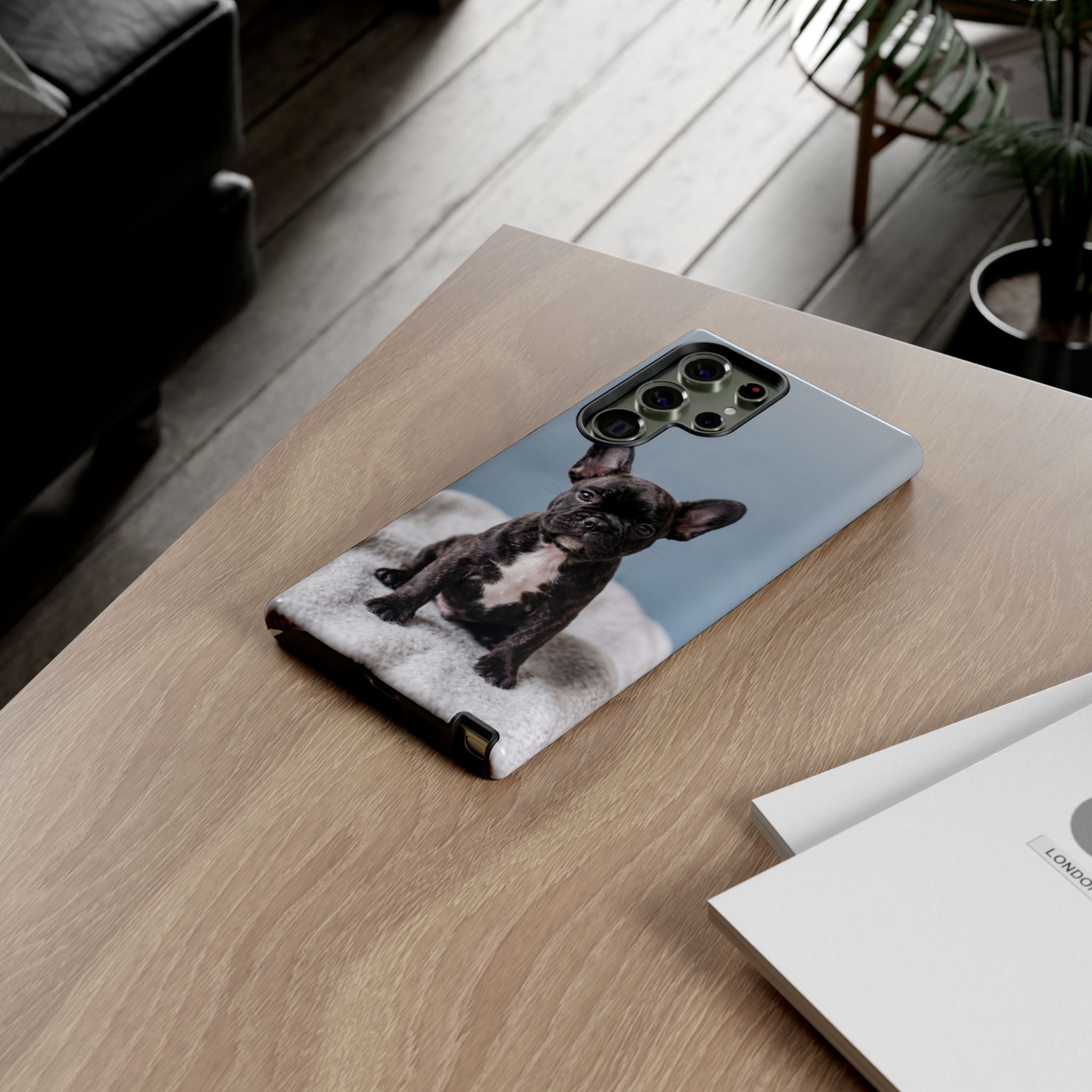 French Bulldog Puppy Phone Case | Adorable Brindle Frenchie Portrait | Samsung & iPhone