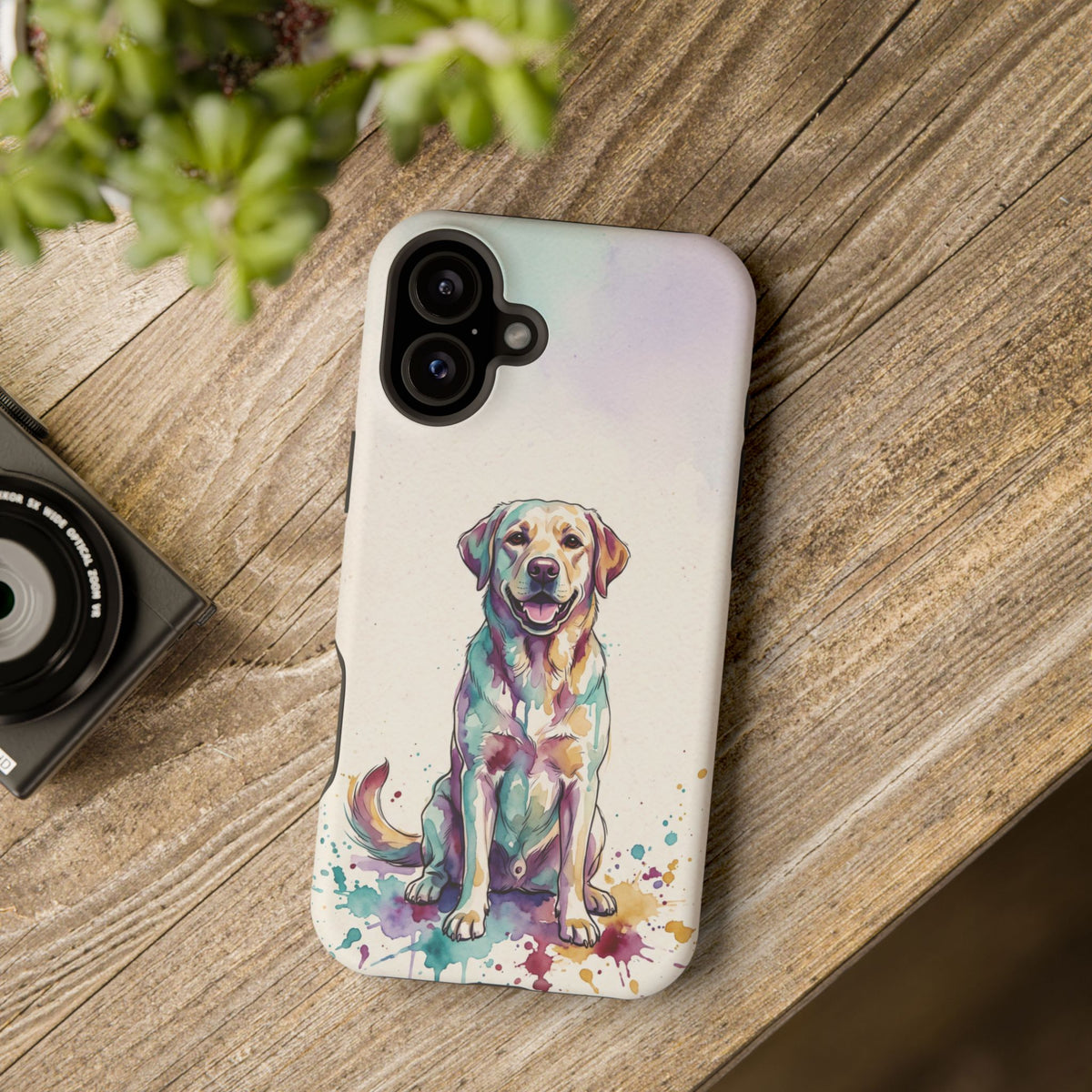 Watercolor Labrador Phone Case — Tough Magnetic Case with Wireless Charging