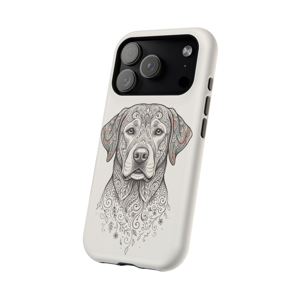 Mandala Labrador Phone Case — Tough Magnetic Case with Wireless Charging