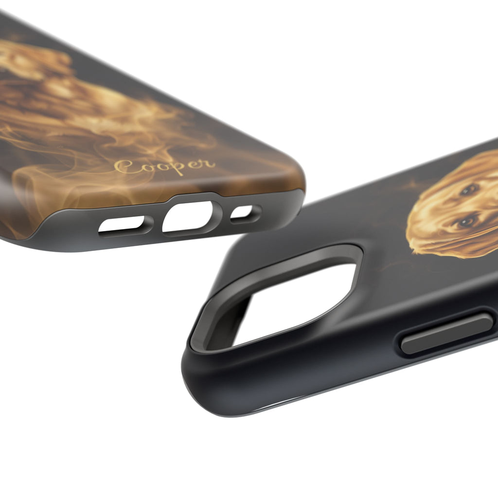 Personalized Gold Smoke Labrador Phone Case — Tough Magnetic Case with Wireless Charging