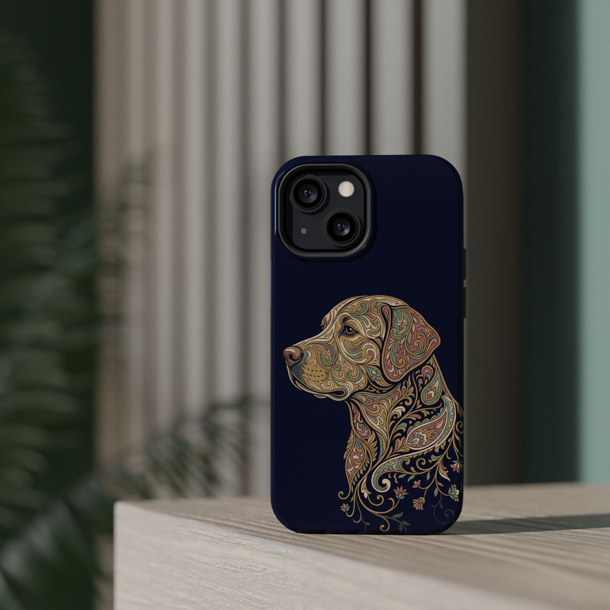 Paisley Labrador Phone Case — Tough Magnetic Case with Wireless Charging