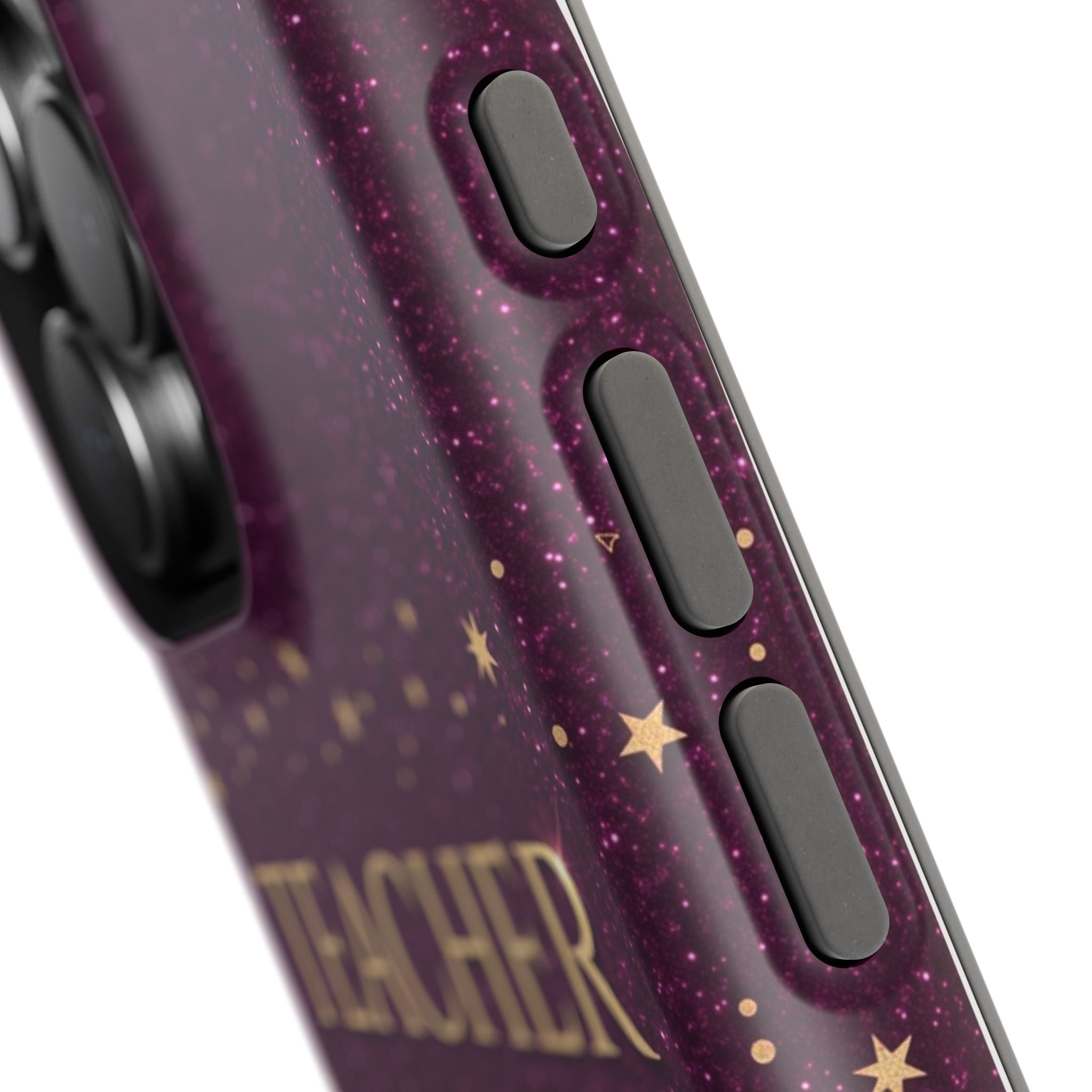 Teacher Life Glitter Butterfly Phone Case — Wireless Charging Cover