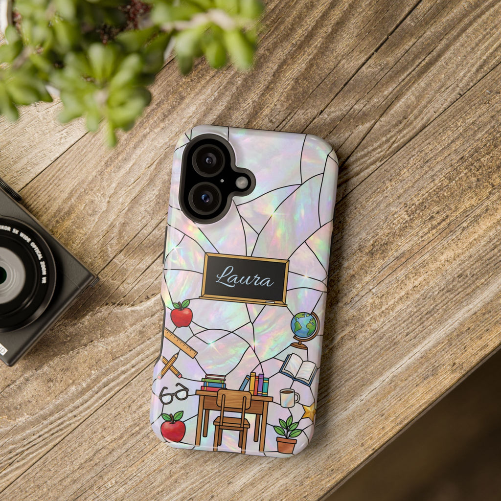 Personalized Teacher Phone Case — Impact-Resistant Wireless Charging Cover