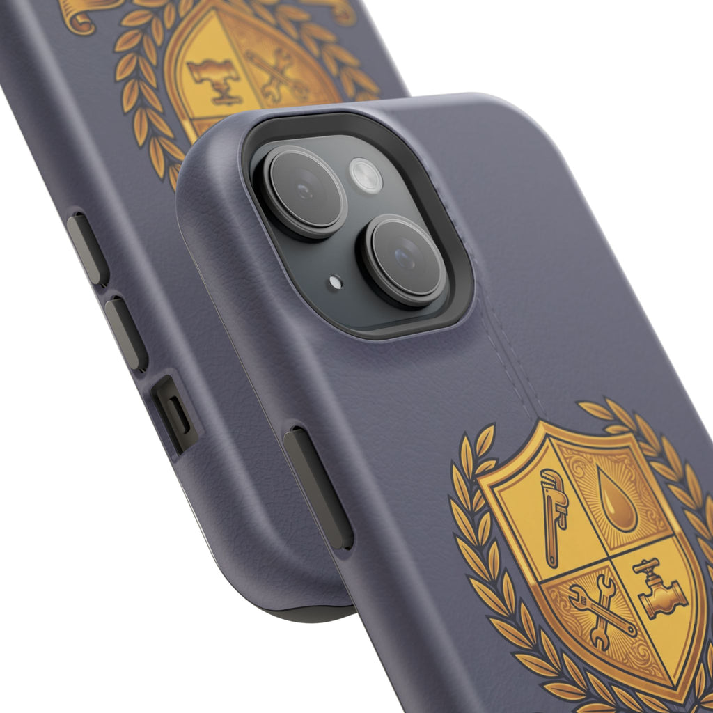 Master Plumber Crest Phone Case — Heraldic Shield Wireless Charging Cover