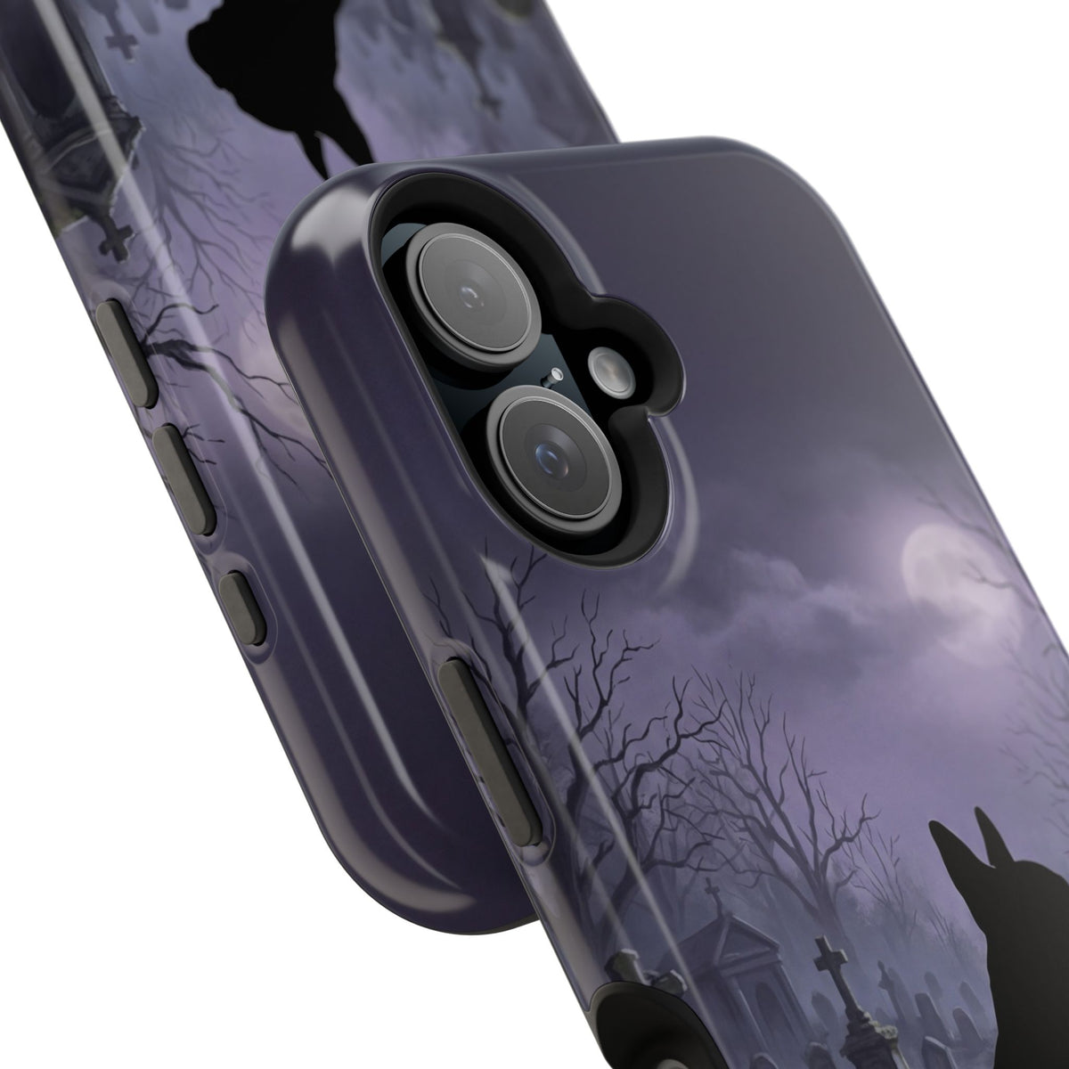 Personalized French Bulldog Moonlit Graveyard Phone Case — Wireless Charging Cover