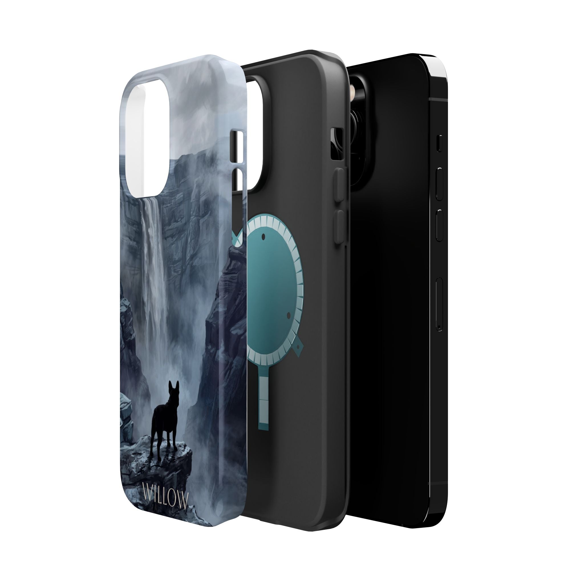 Personalized French Bulldog Misty Waterfall Phone Case — Wireless Charging Cover