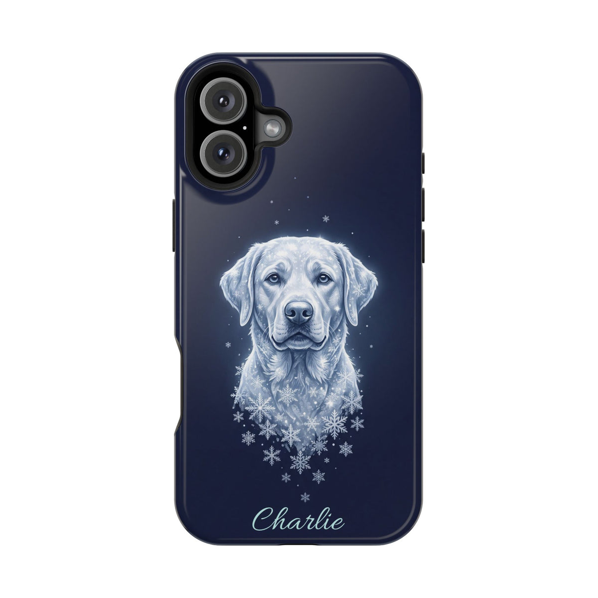 Personalized Winter Snowflake Labrador Phone Case — Tough Magnetic Case with Wireless Charging