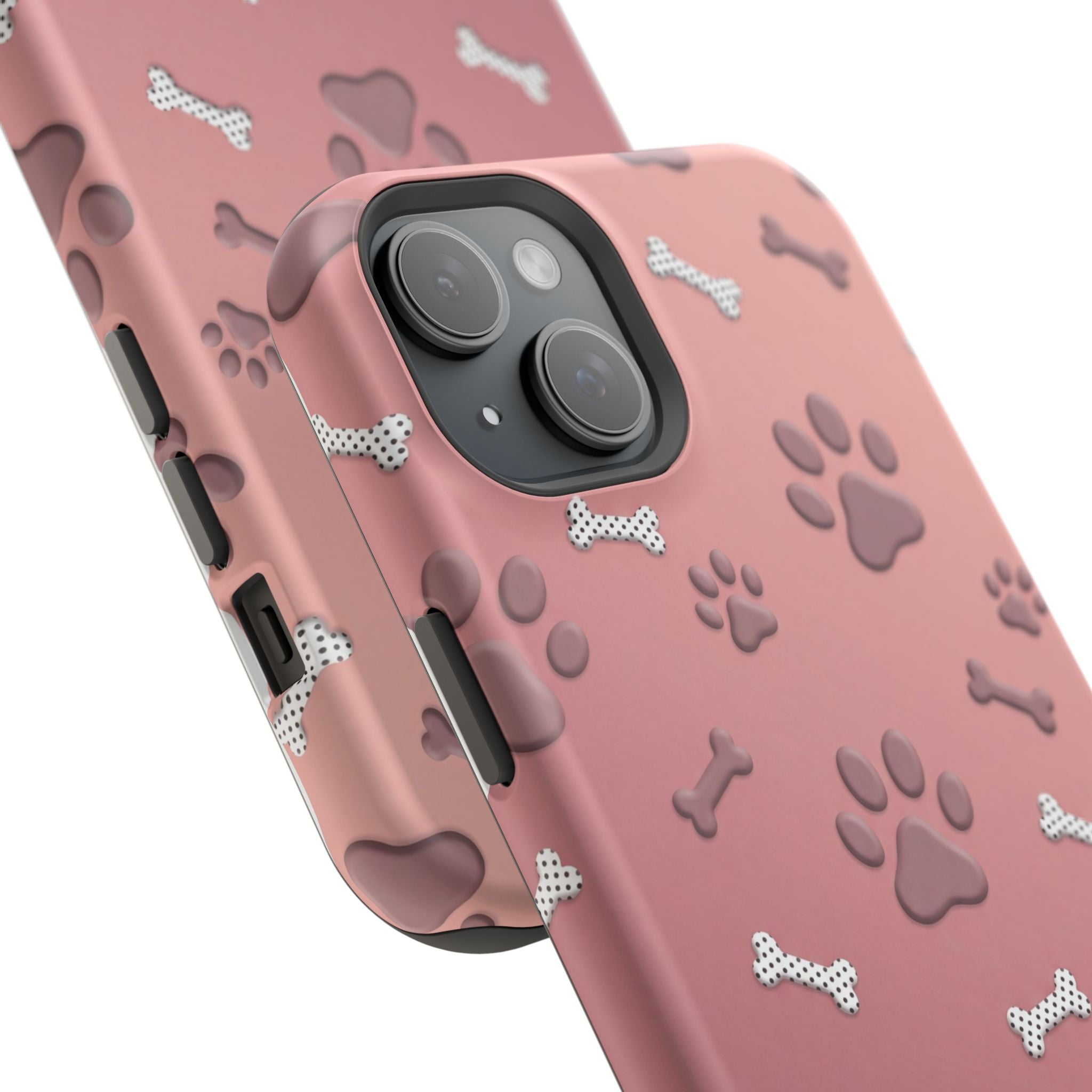 Paws & Bones Phone Case — Impact-Resistant Wireless Charging Cover