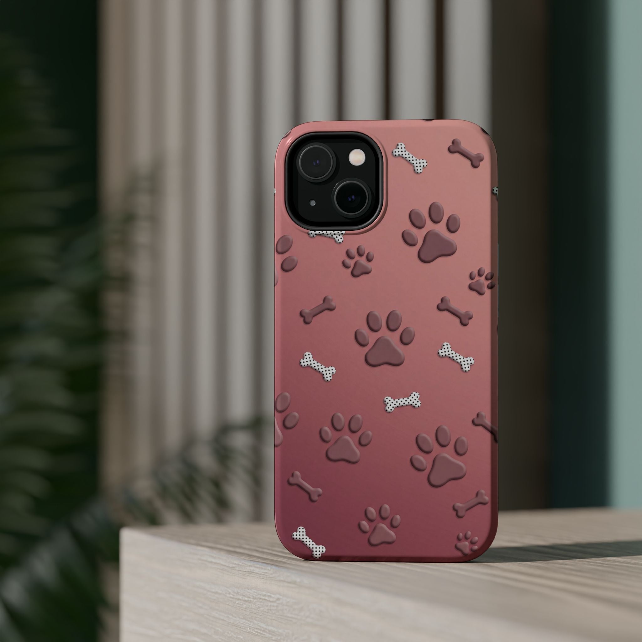 Paws & Bones Phone Case — Impact-Resistant Wireless Charging Cover