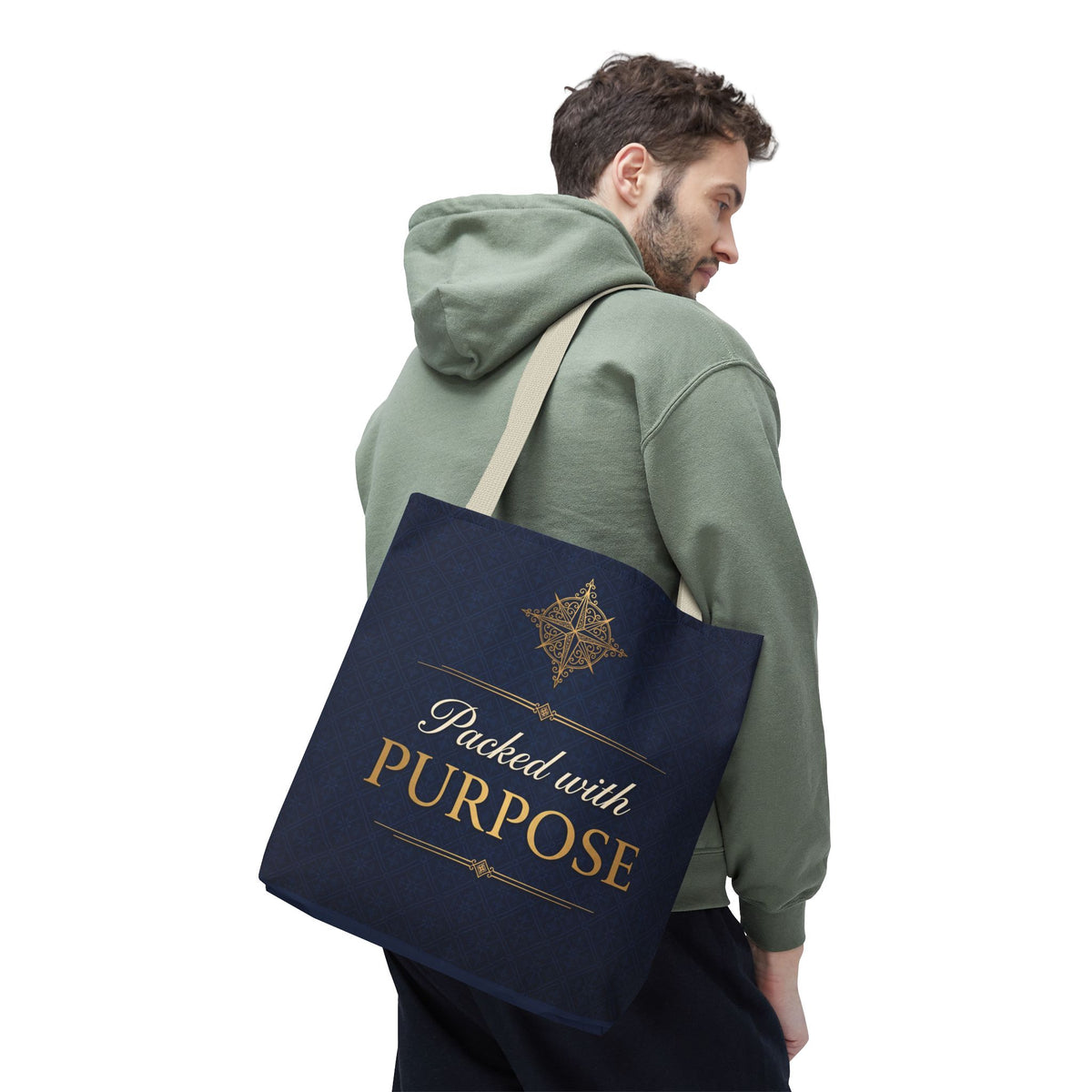 Packed with Purpose Tote | Inspirational Nurse Gift Tote Bag | Healthcare Worker Appreciation Gift | Premium Polyester Carry-All