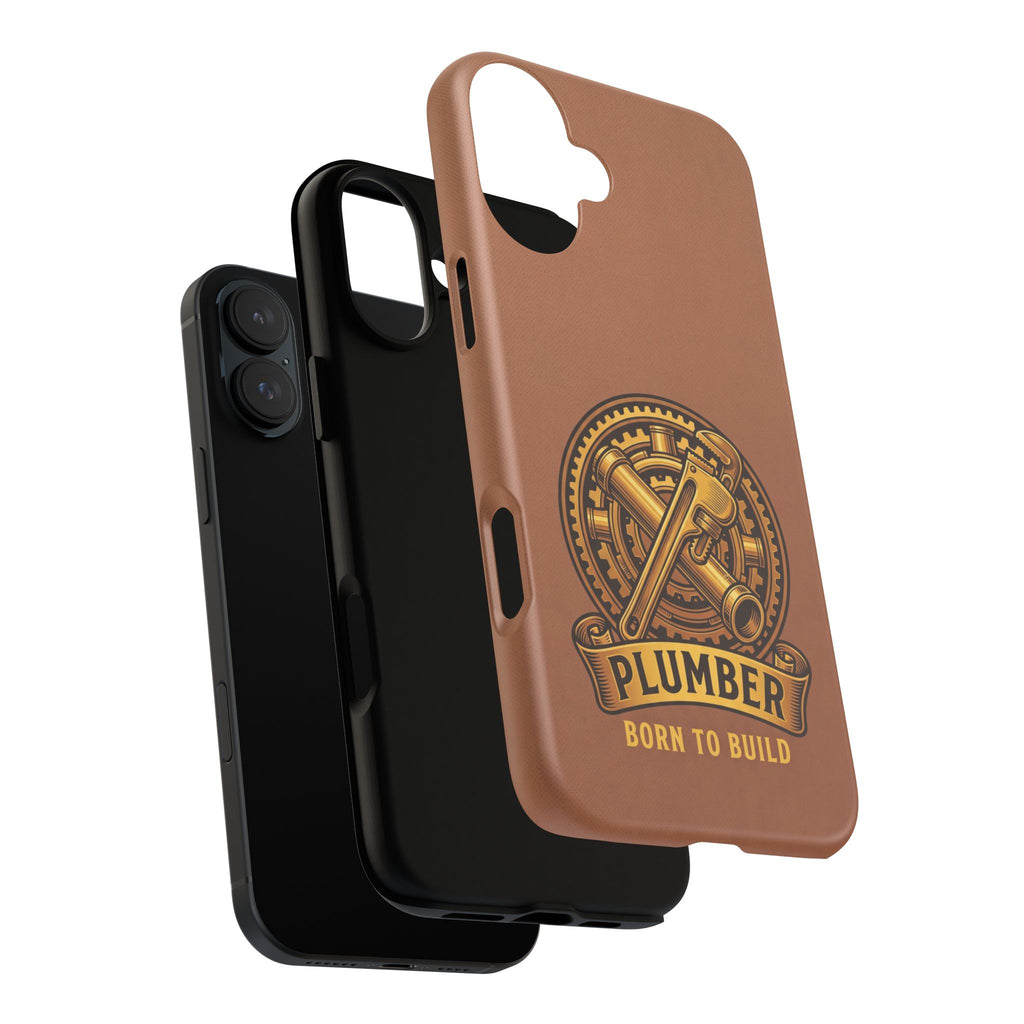 Plumber Born to Build Leather Phone Case - Samsung & iPhone Series