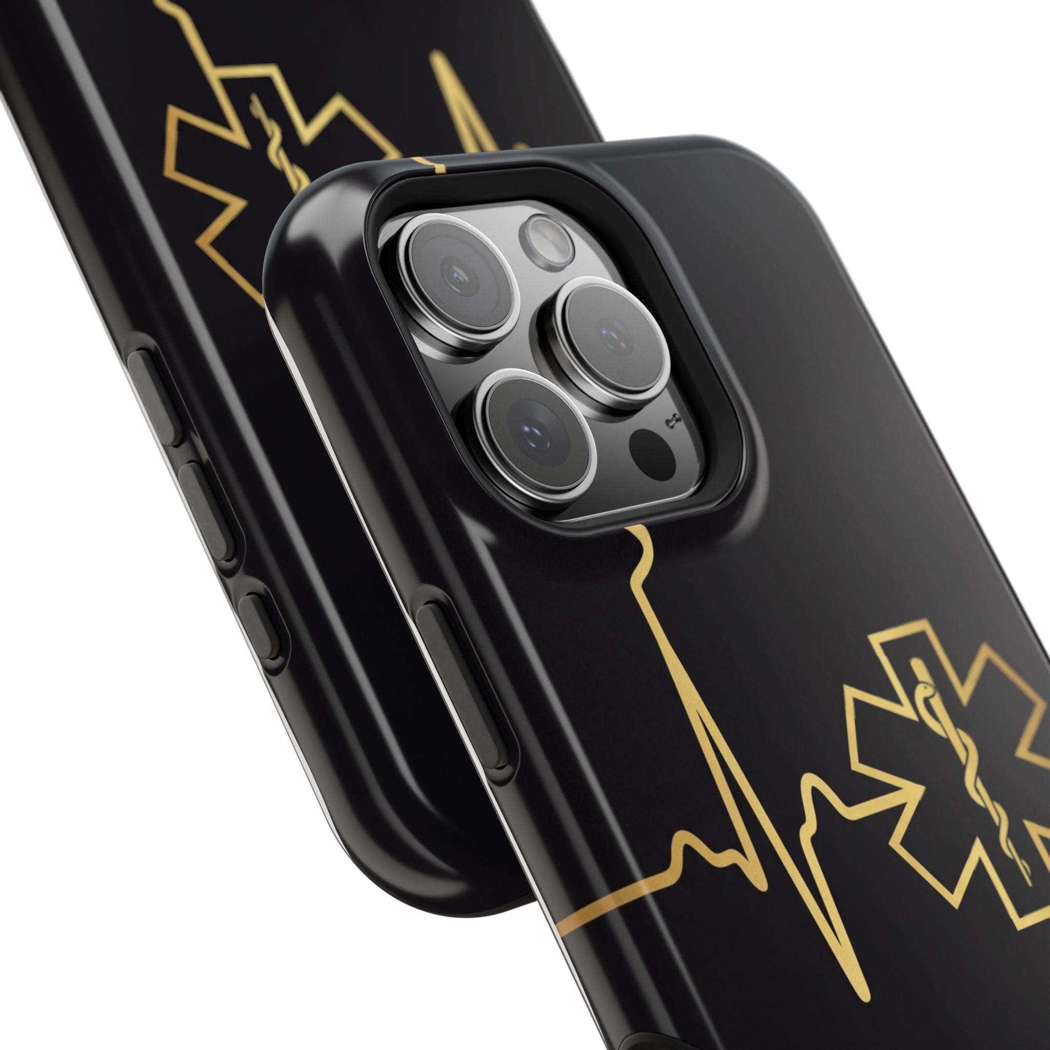 Paramedic/EMT Heartbeat Line Phone Case — Magnetic Wireless Charging Cover