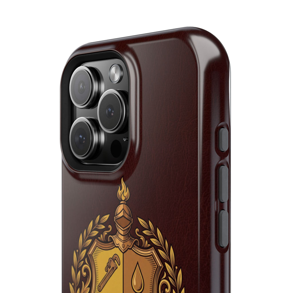 Plumber Crest Phone Case — Heraldic Shield Wireless Charging Cover