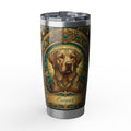 Labrador Personalized Tumbler | Gilded Filigree Art — 20 oz Stainless Travel Mug