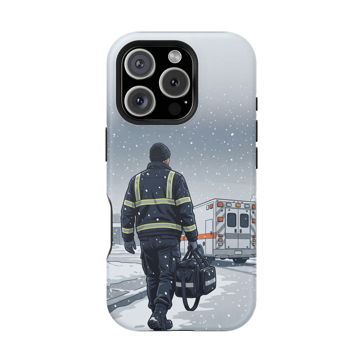 Bold Paramedic/EMT Portrait Phone Case — Magnetic Wireless Charging Cover