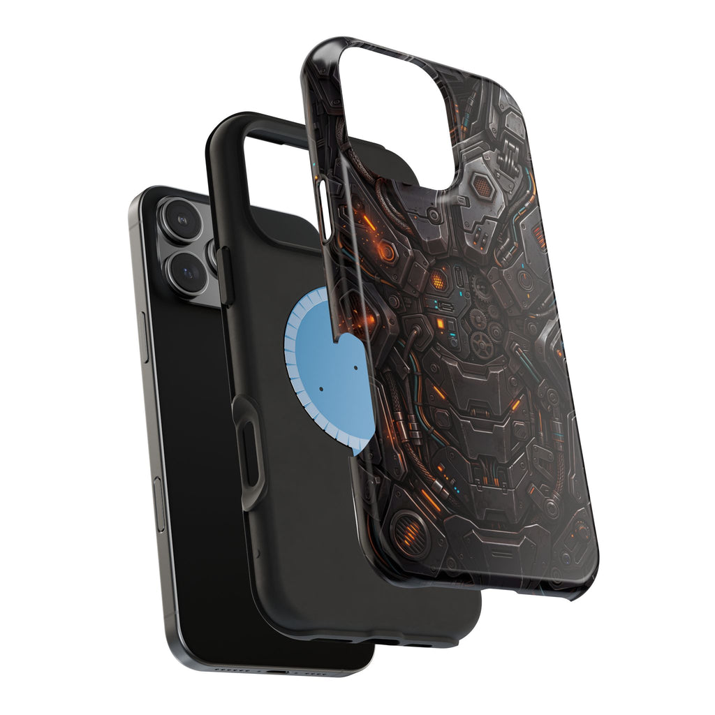 Mech Armor Phone Case — Industrial Circuit Wireless Charging Cover