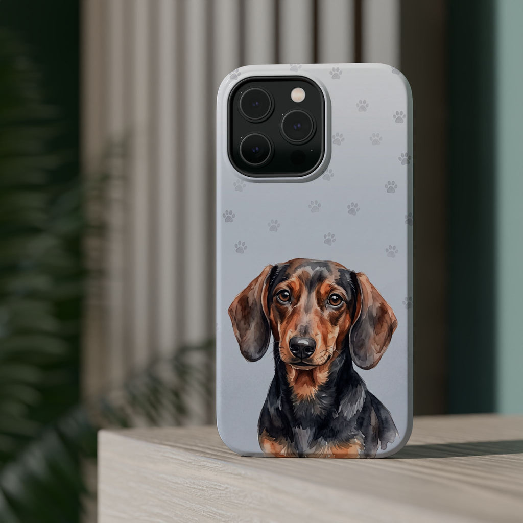 Dachshund Watercolor Portrait Phone Case | Elegant Sausage Dog Art Print | iPhone & Samsung