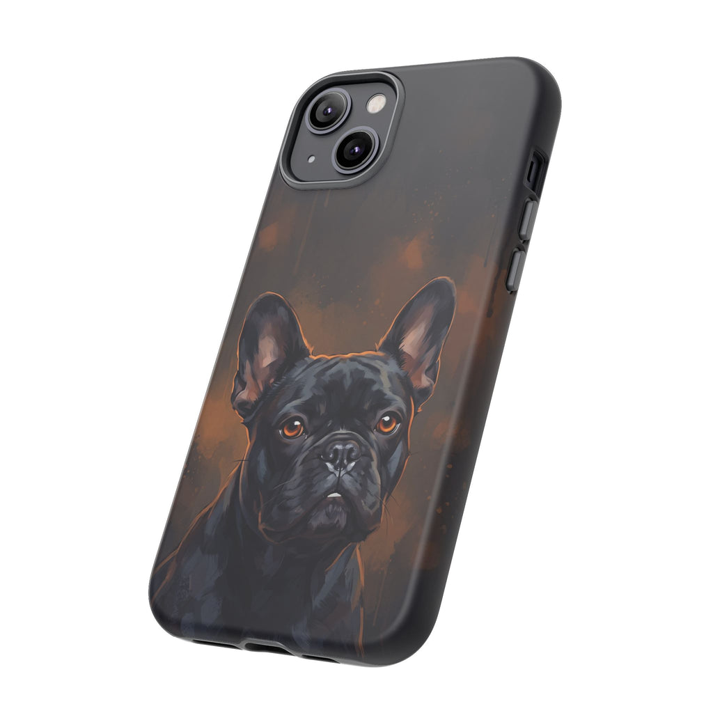 Moody French Bulldog Portrait Phone Case | Dramatic Studio Photography Style | iPhone & Samsung
