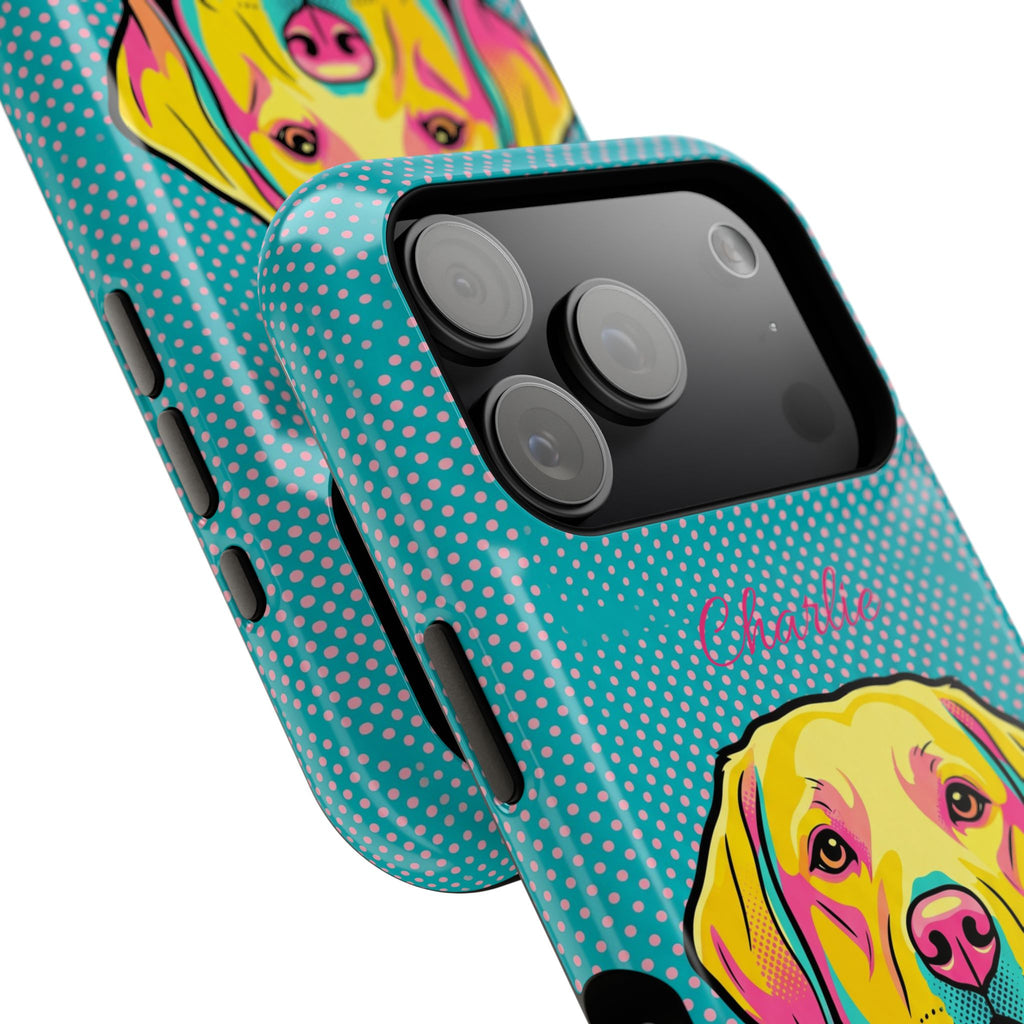 Personalized Pop Art Labrador Phone Case — Tough Magnetic Case with Wireless Charging