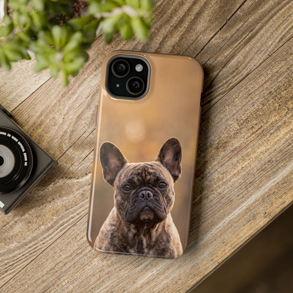 Brindle French Bulldog Phone Case — Impact-Resistant Wireless Charging Cover
