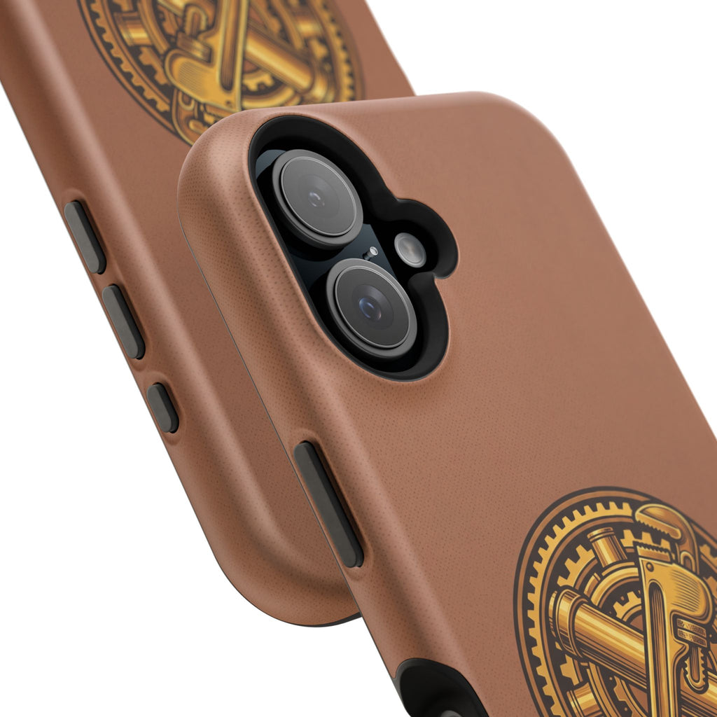 Plumber Born to Build Phone Case — Badge Wireless Charging Cover