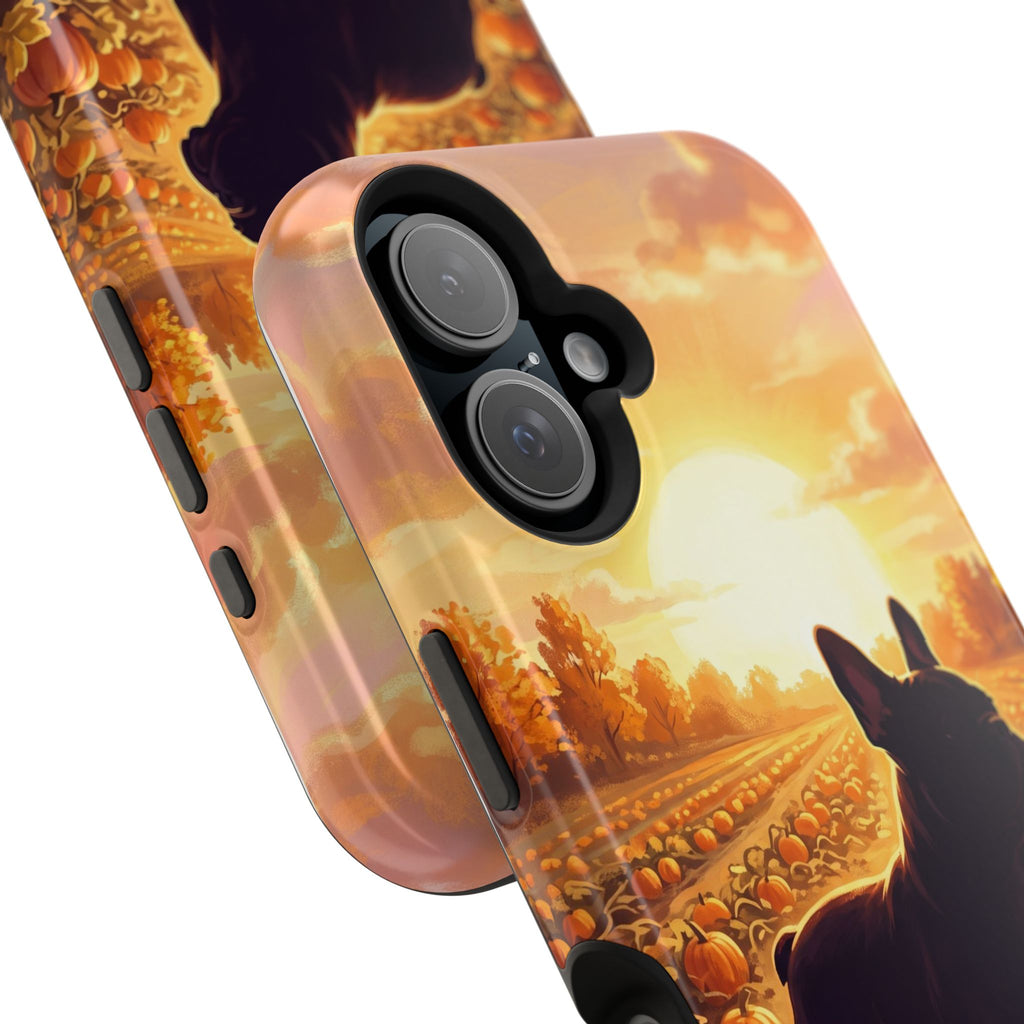 Personalized French Bulldog Pumpkin Patch Phone Case — Wireless Charging Cover