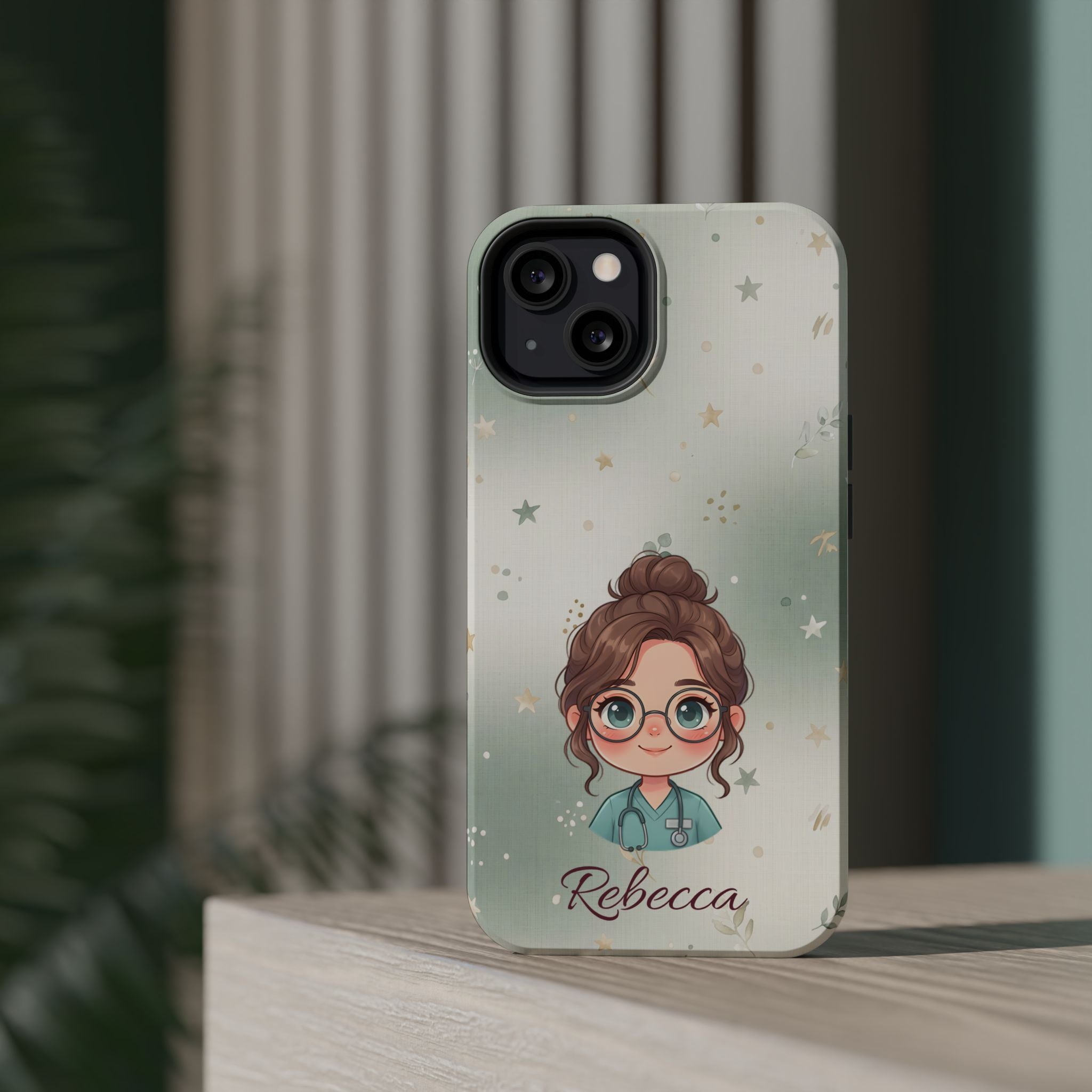 Personalized Starry Nurse Phone Case — Wireless Charging Cover