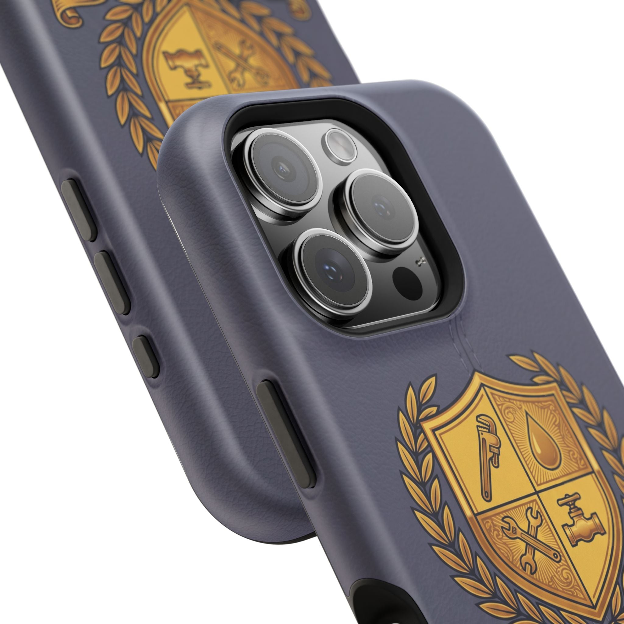 Master Plumber Crest Phone Case — Heraldic Shield Wireless Charging Cover